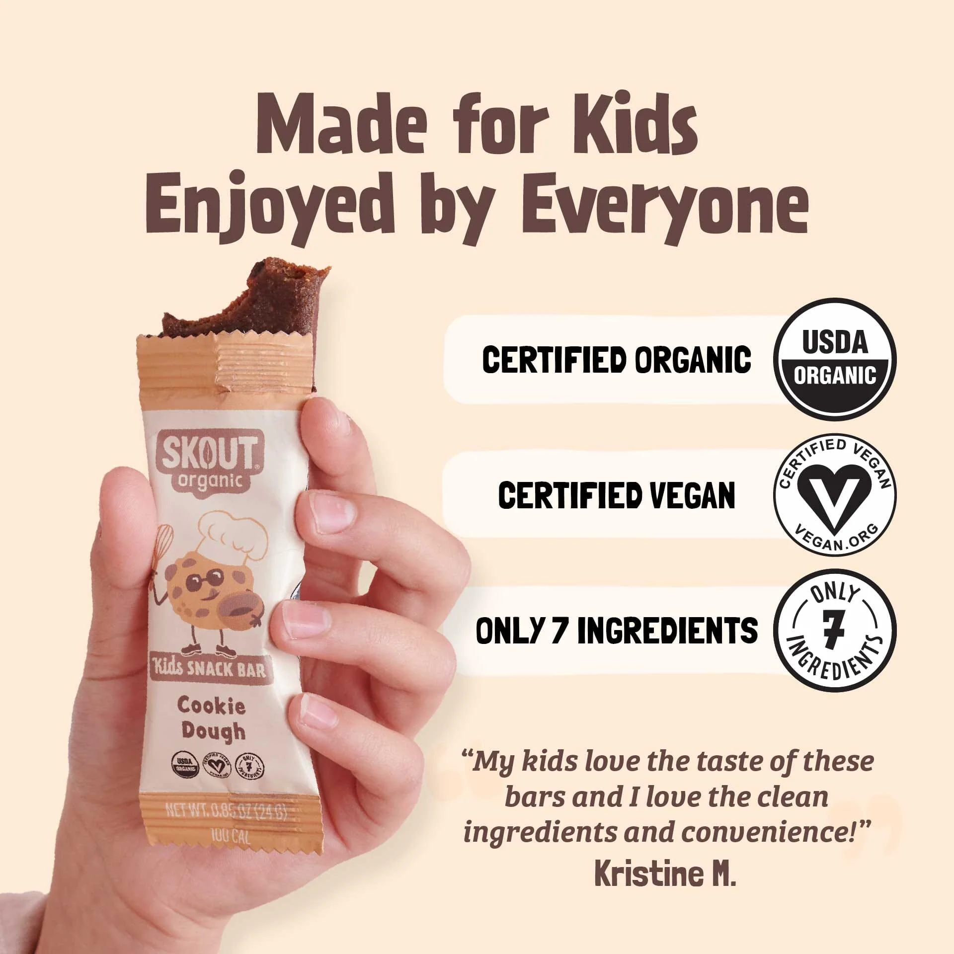 Skout Organic Cookie Dough Kids Bar - Image 3