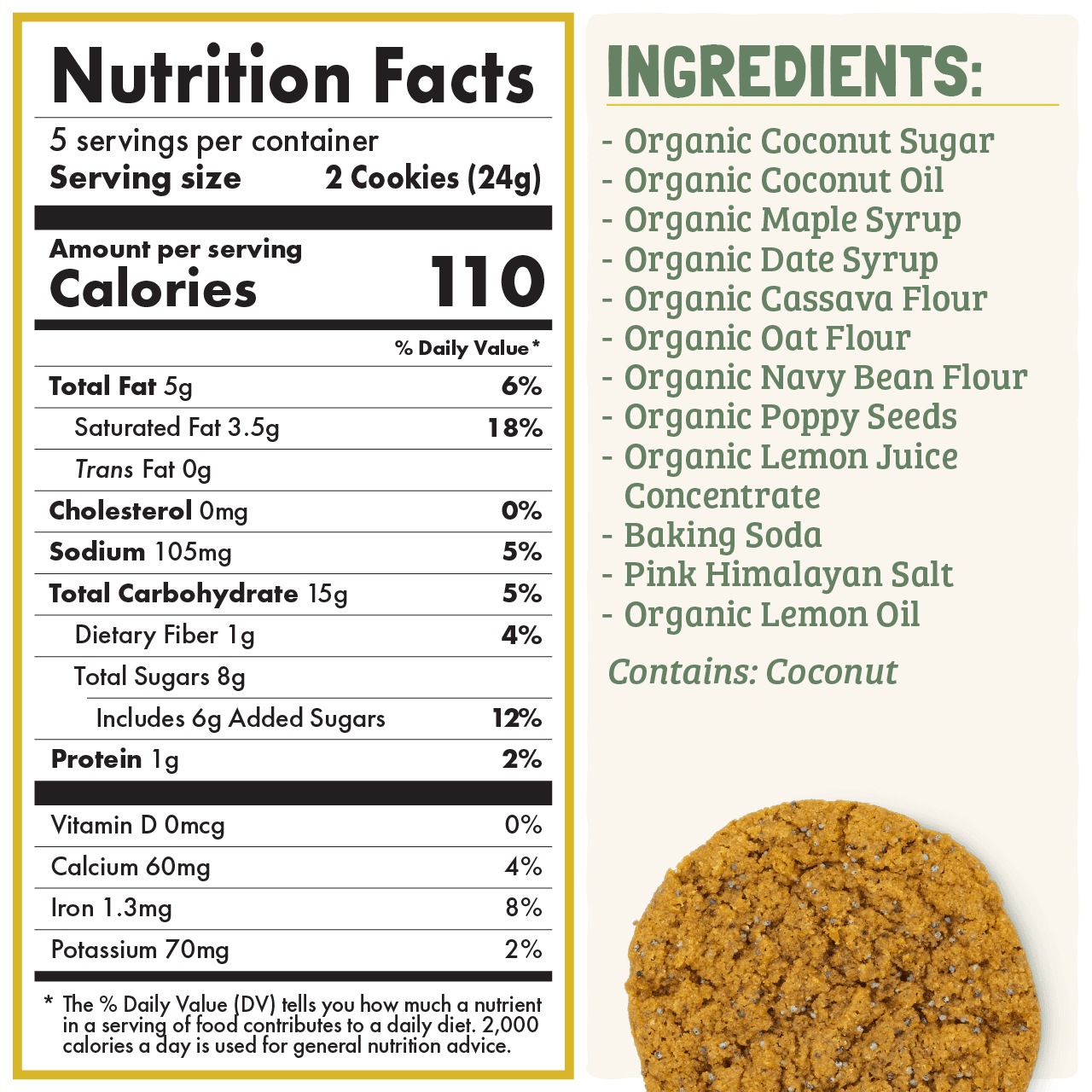 Skout Organic Lemon Poppyseed Soft Baked Cookies - Image 3