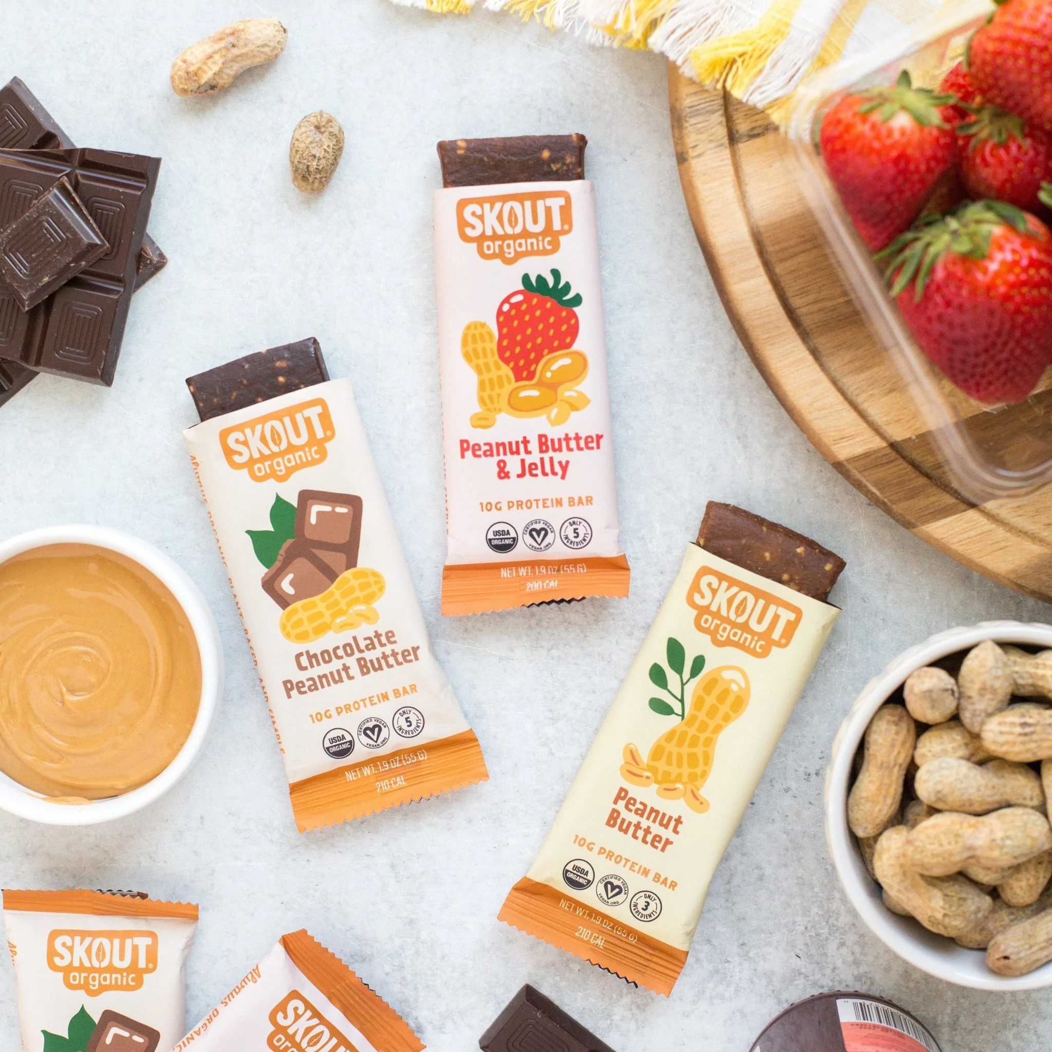 Skout Organic Peanut Butter Protein Bar Bundle - 15 Pack - Image 3