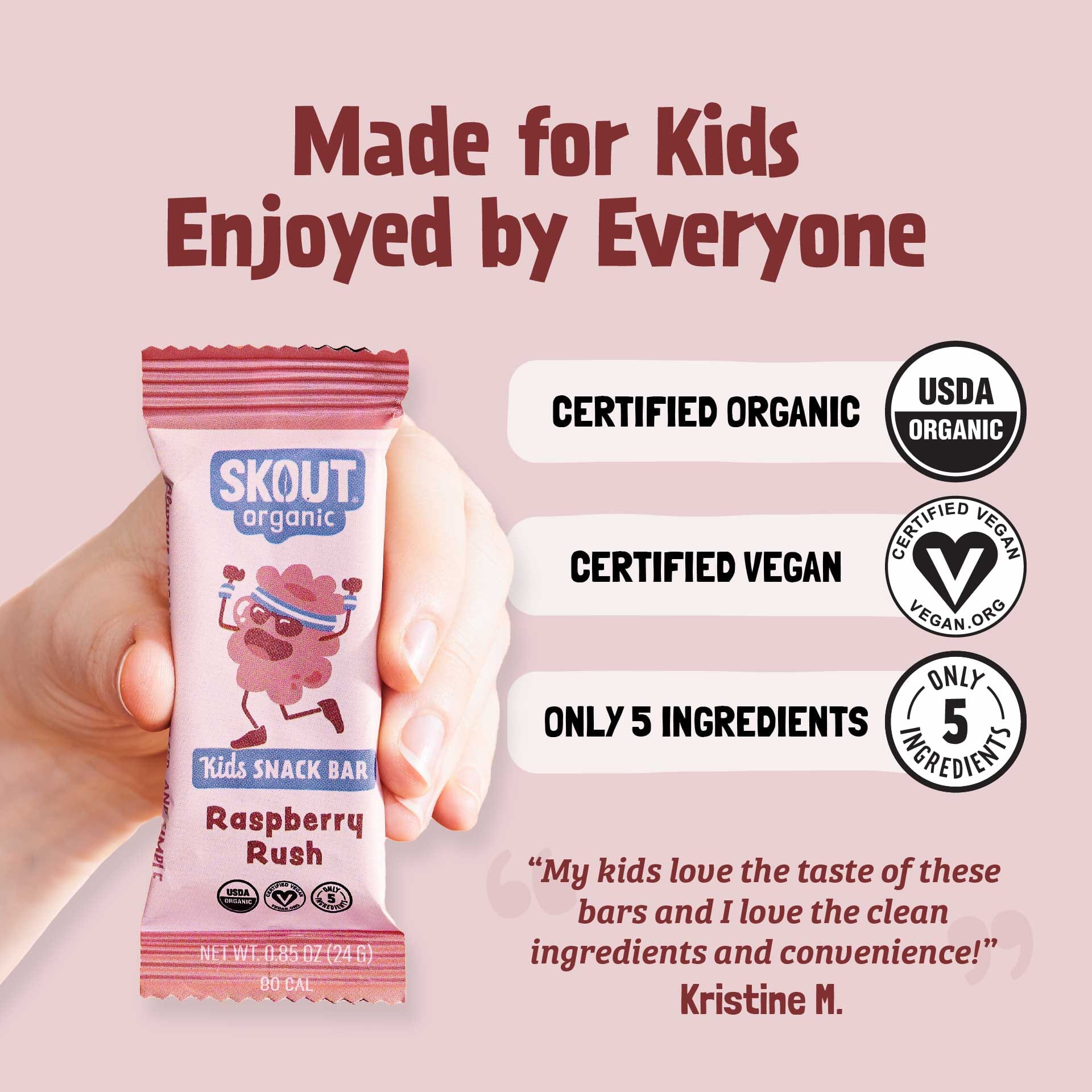 Skout Organic Raspberry Rush Kids Bar - Image 3