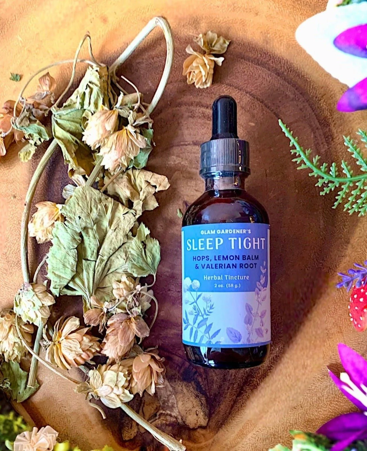 Sleep Tight: Hops, Valerian Root, and Lemon balm Herbal Tincture - Image 4