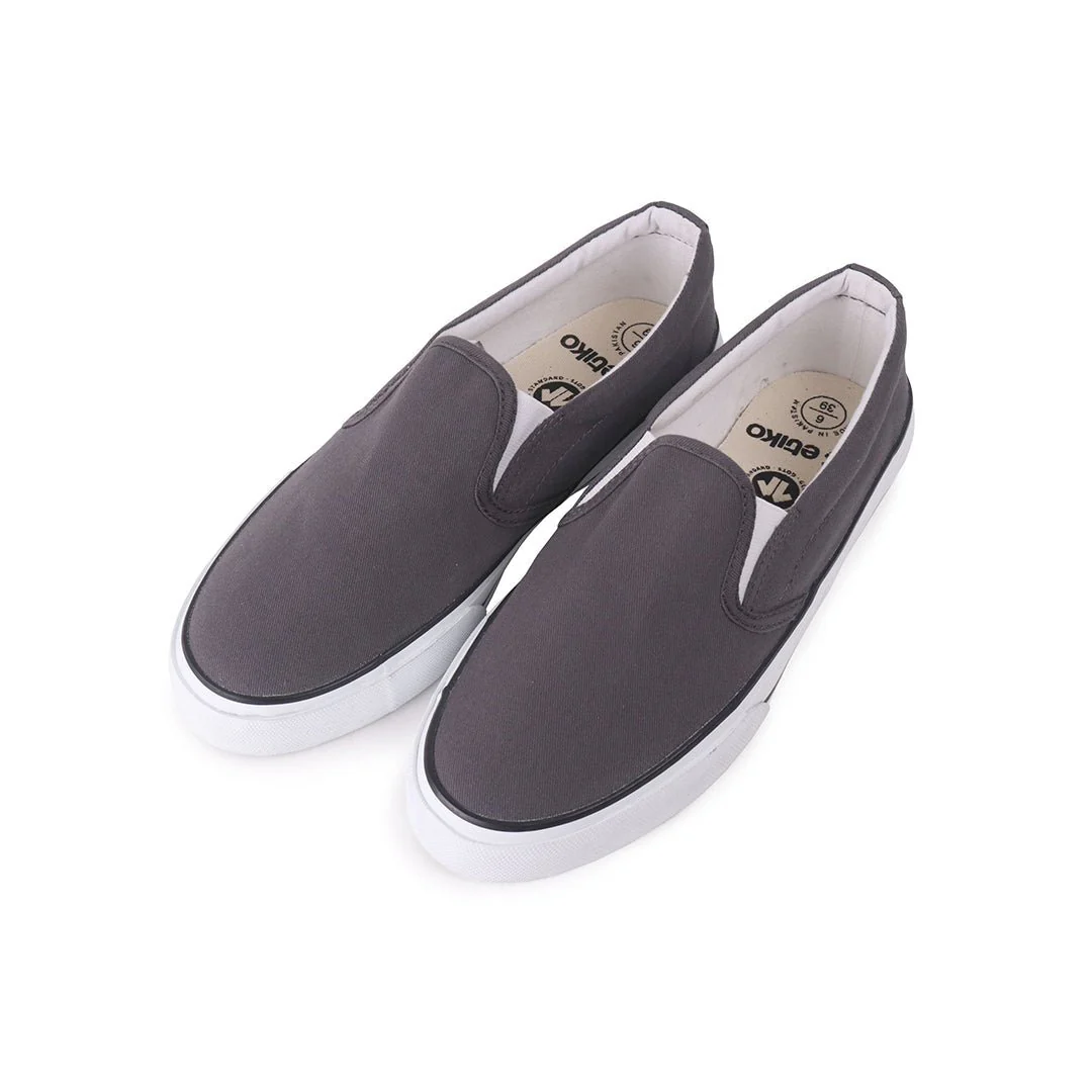 Slip Ons, Grey & White - Image 3