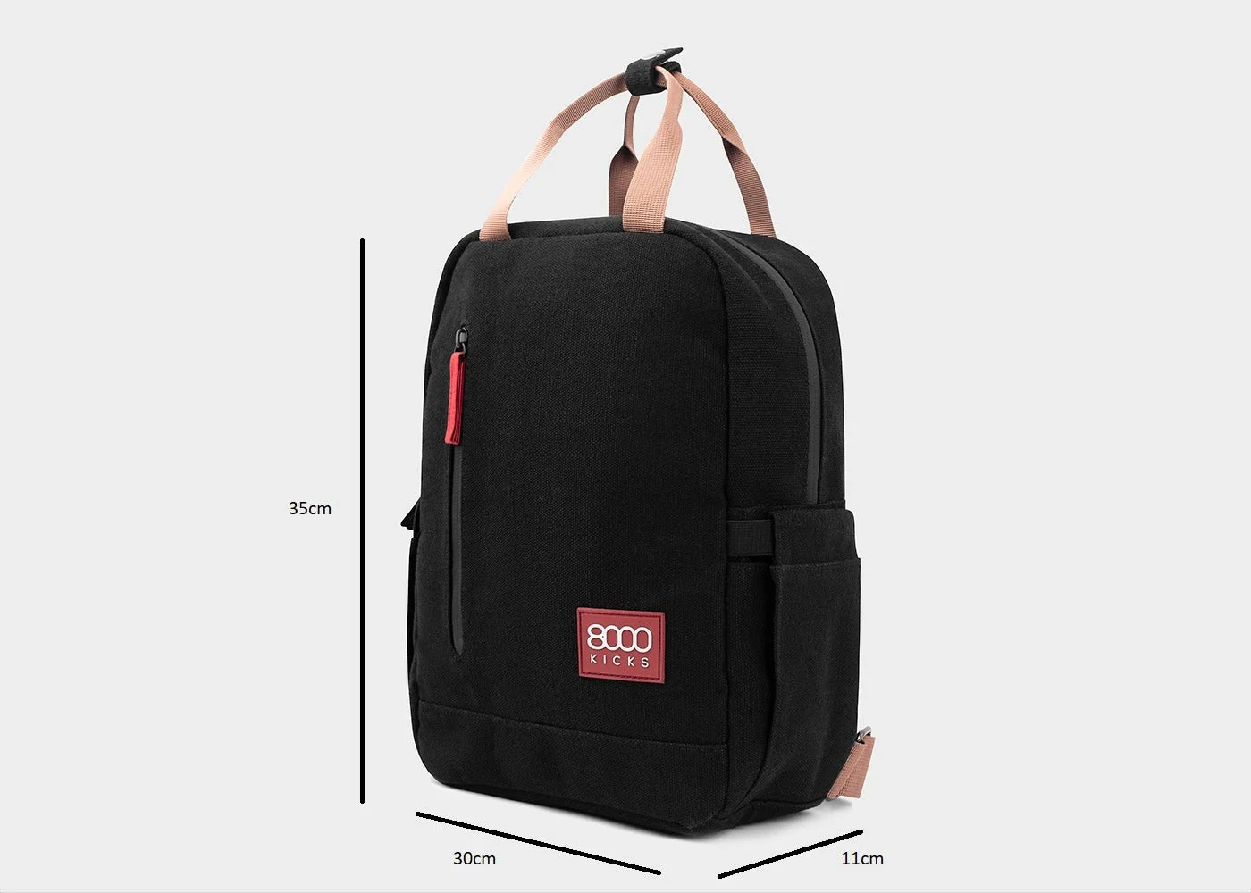 Small Hemp Backpack in Black - Image 7