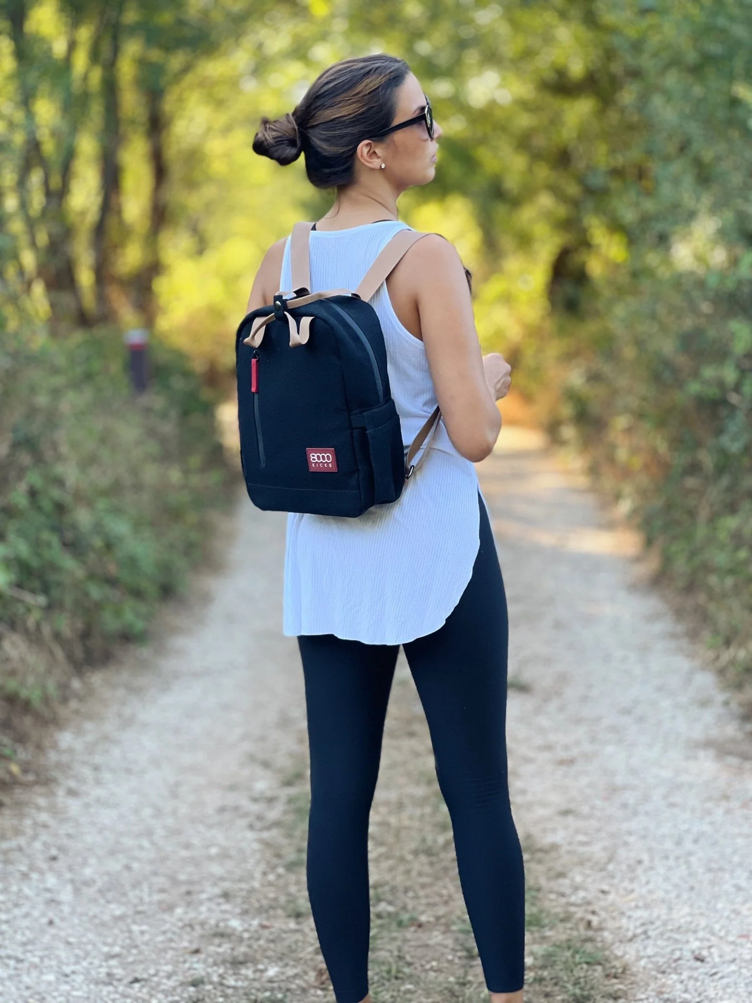 Small Hemp Backpack in Black - Image 8
