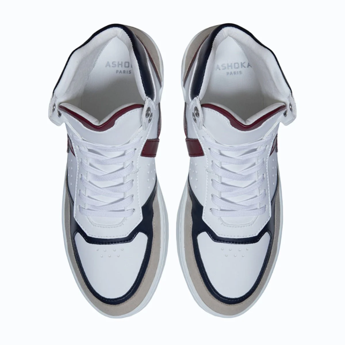 Matéo High-Top Biosourced & Recycled Sneaker – Bordeaux Navy - Image 4