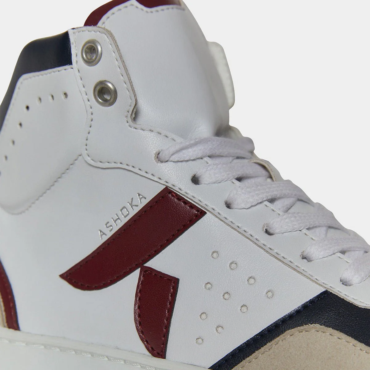 Matéo High-Top Biosourced & Recycled Sneaker – Bordeaux Navy - Image 5