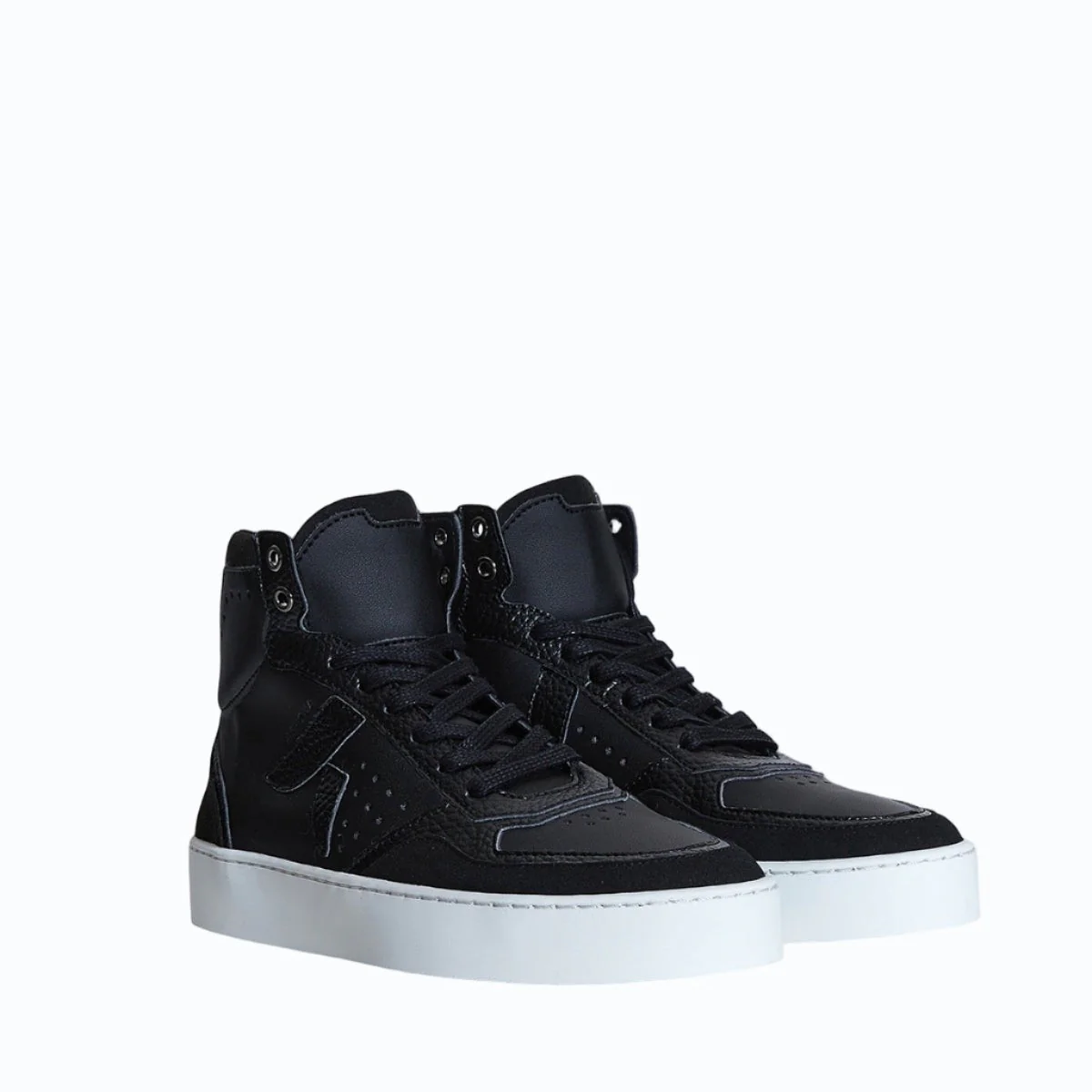 Matéo High-Top Biosourced & Recycled Sneaker – Black - Image 2