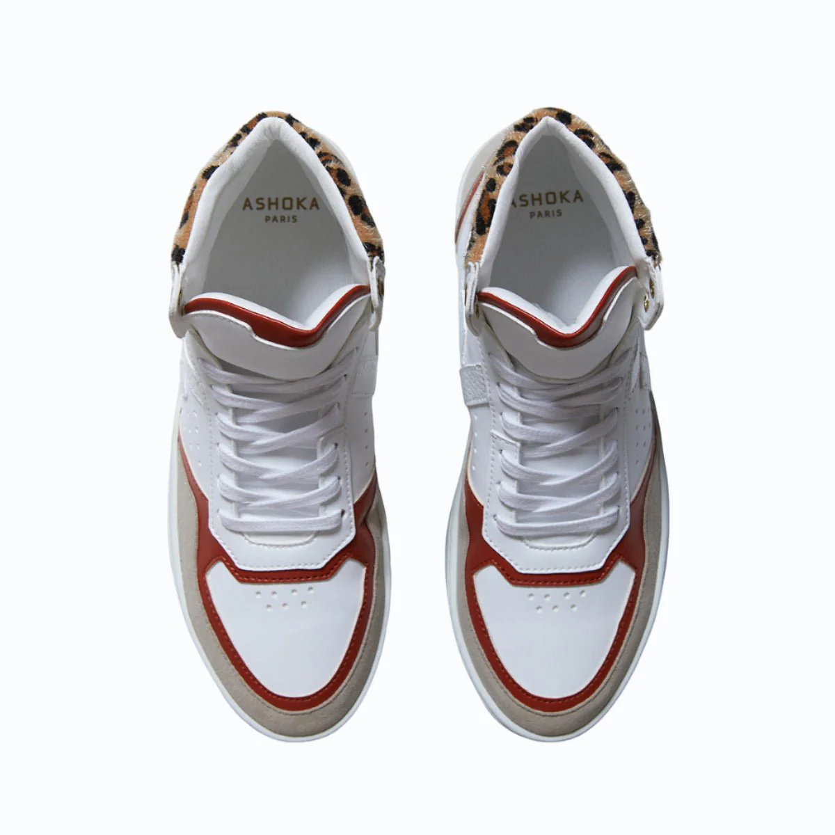 Matéo High-Top Biosourced & Recycled Sneaker – Terracotta Leopard - Image 4