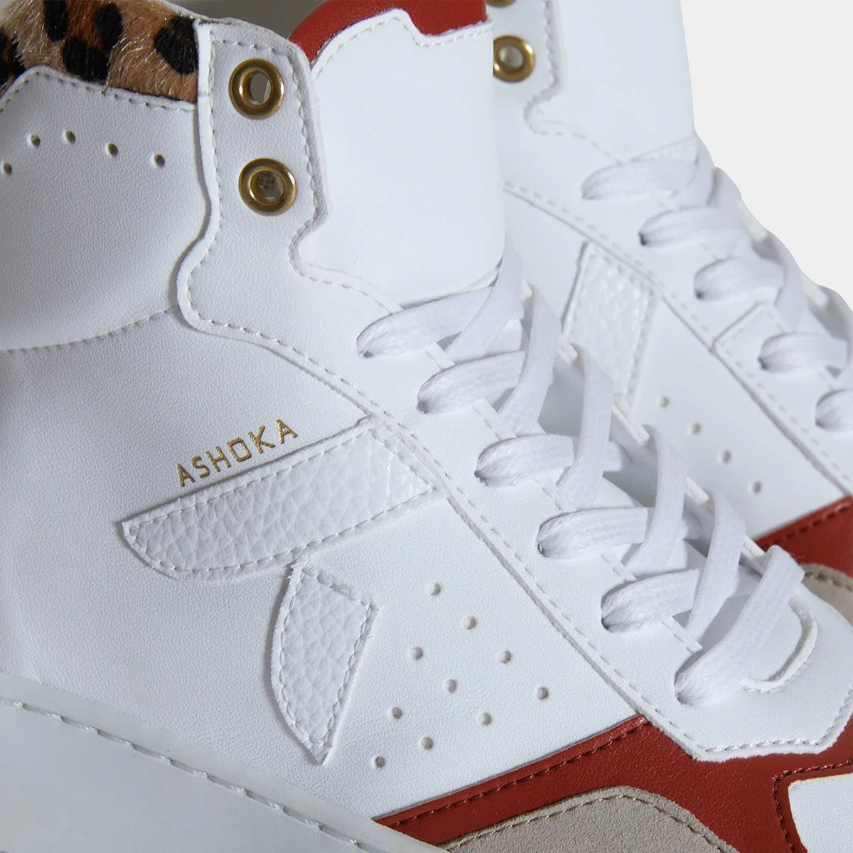 Matéo High-Top Biosourced & Recycled Sneaker – Terracotta Leopard - Image 5