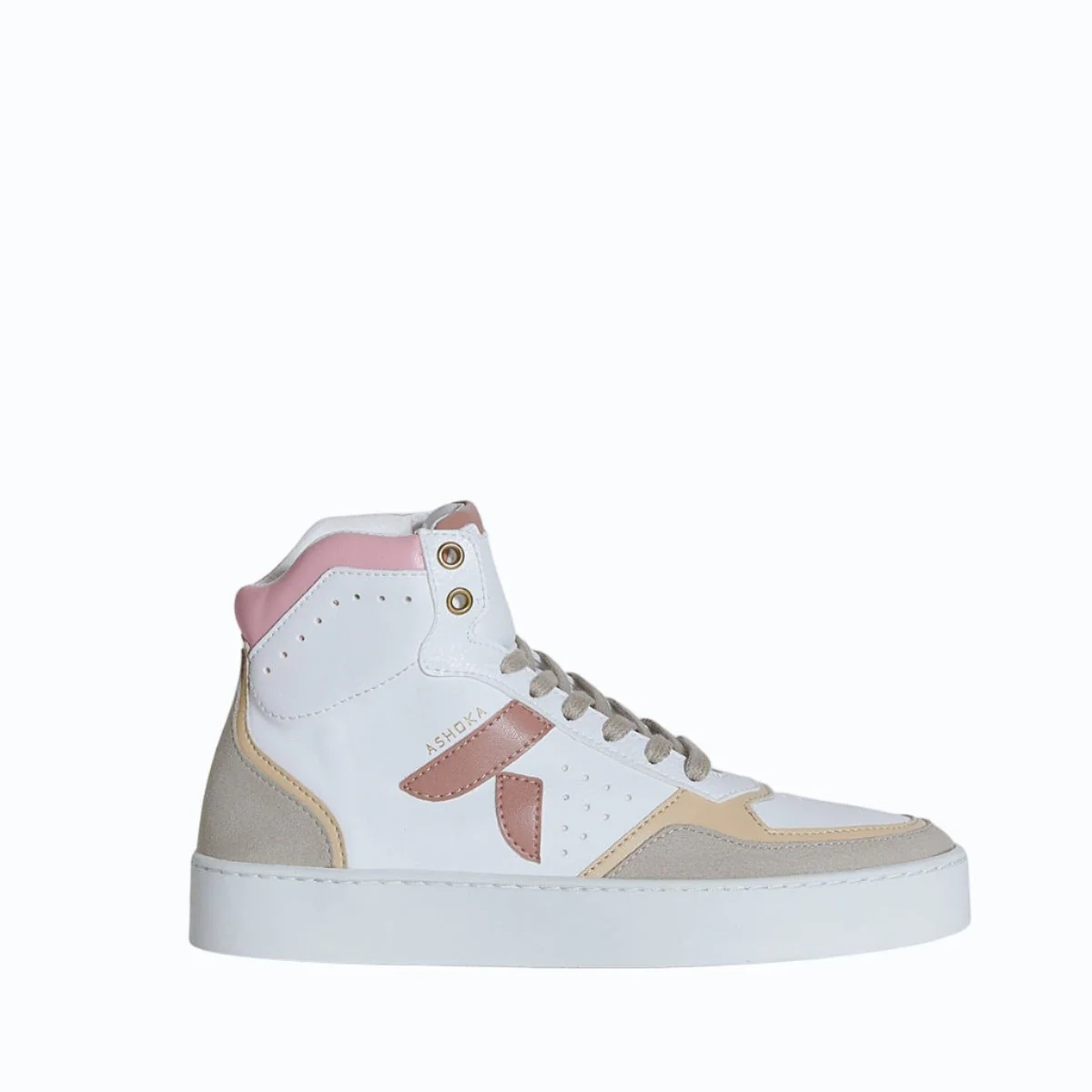 Matéo High-Top Biosourced & Recycled Sneaker – Trio of Pink