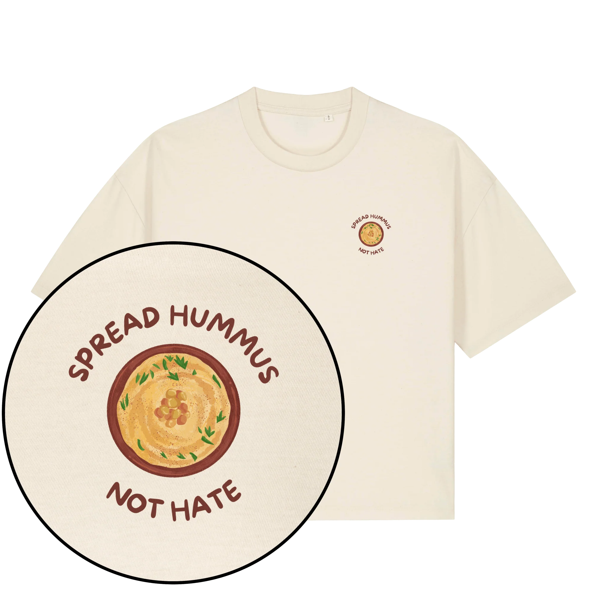 Spread Hummus Not Hate Women's Boxy T-Shirt