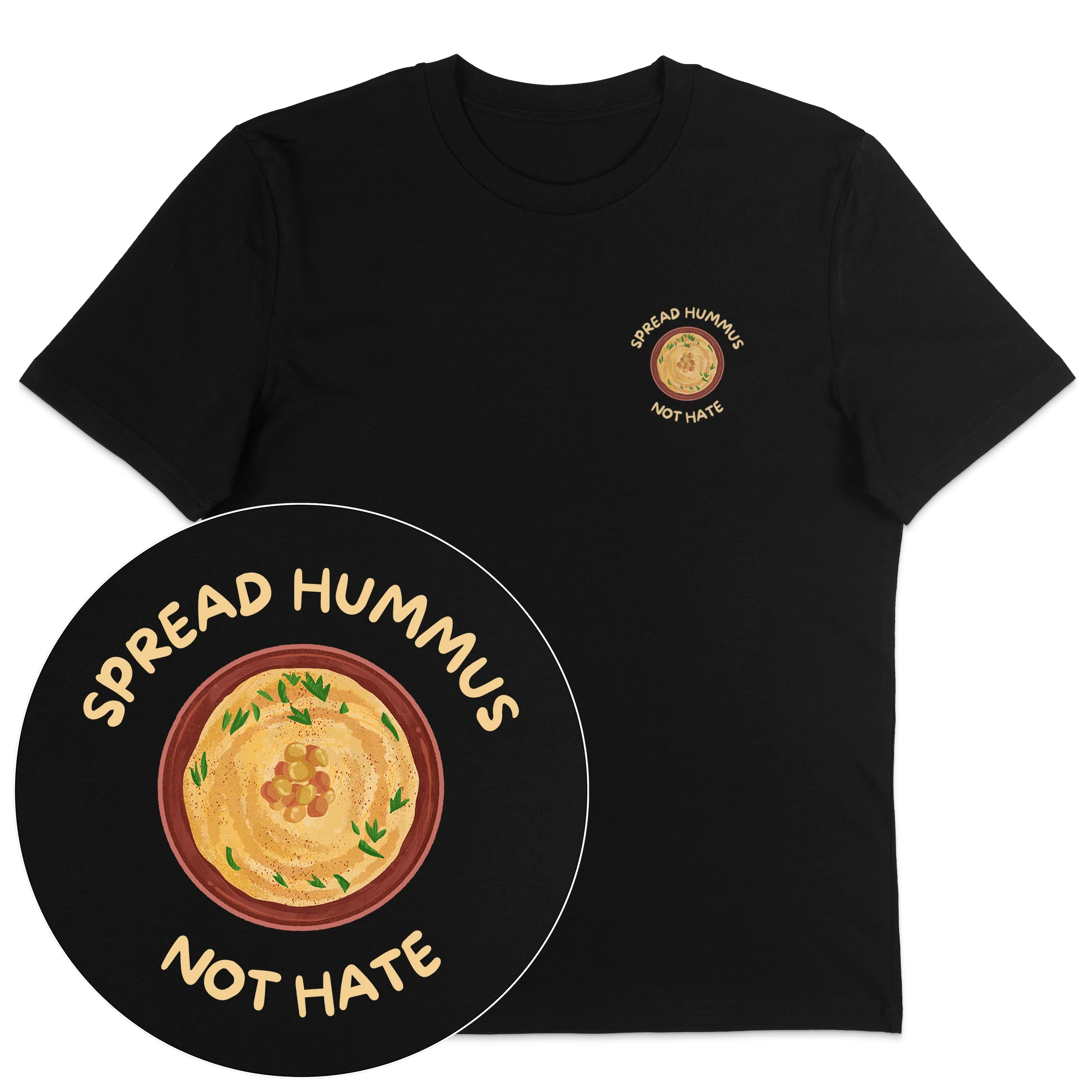 Spread Hummus Not Hate T-Shirt - Image 4