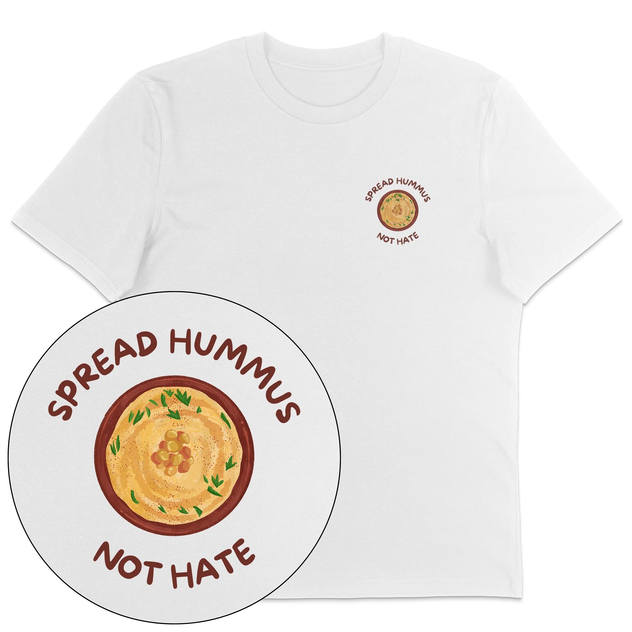 Spread Hummus Not Hate T-Shirt - Image 5