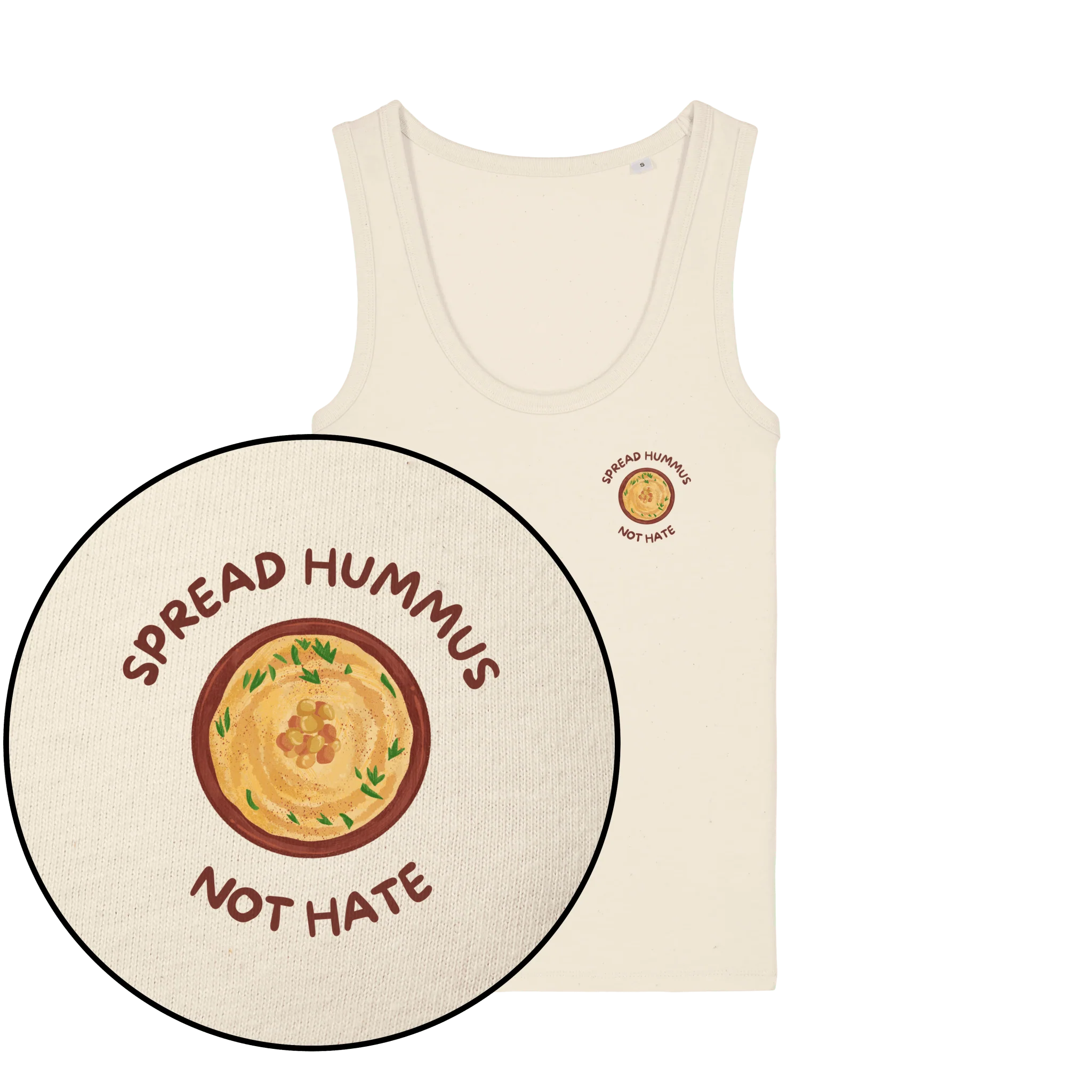 Spread Hummus Not Hate Women's Tank Top