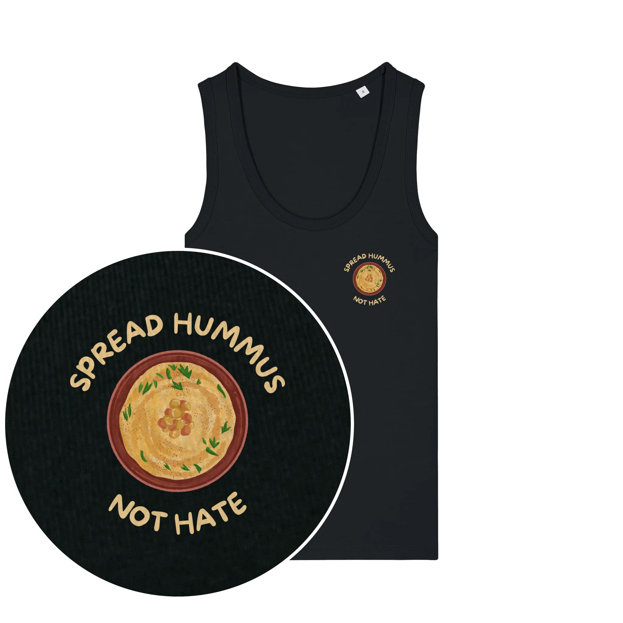 Spread Hummus Not Hate Women's Tank Top - Image 2