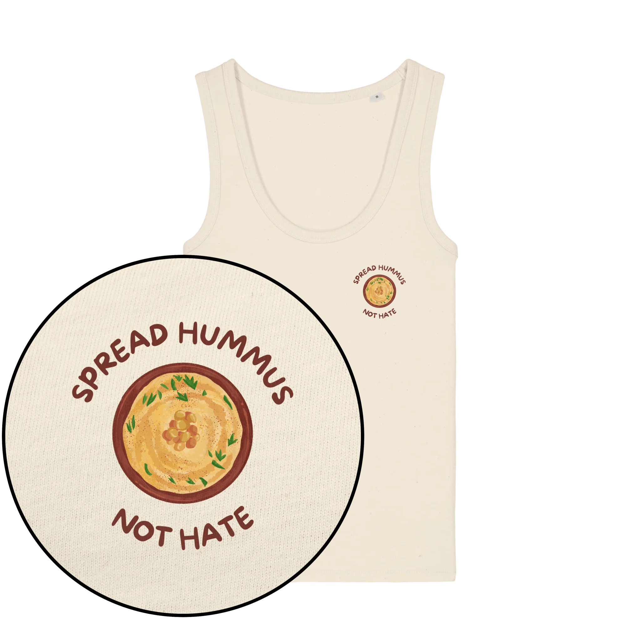 Spread Hummus Not Hate Women's Tank Top