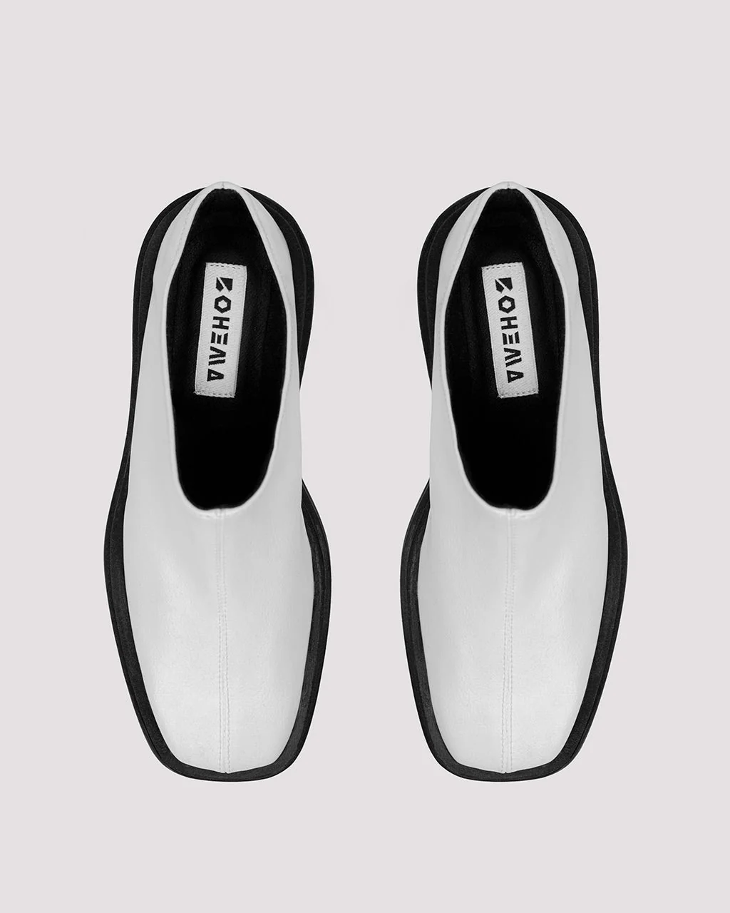 Squared Mule White made of Grape Leather - Image 2