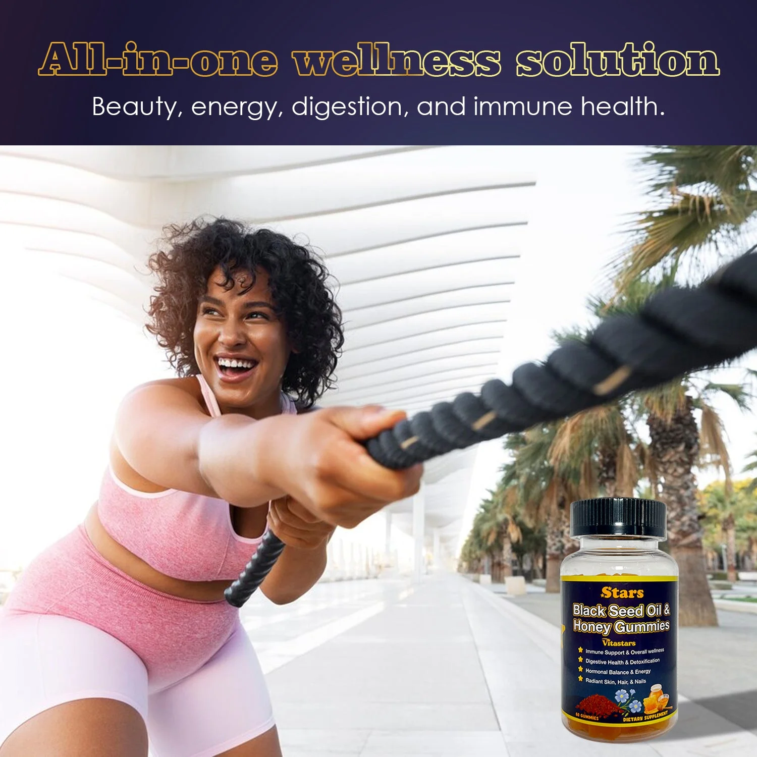 Stars Black Seed Oil & Honey Gummies + Vitamin C Biotin Apple Cider Vinegar Turmeric & BeetRoot - Image 6