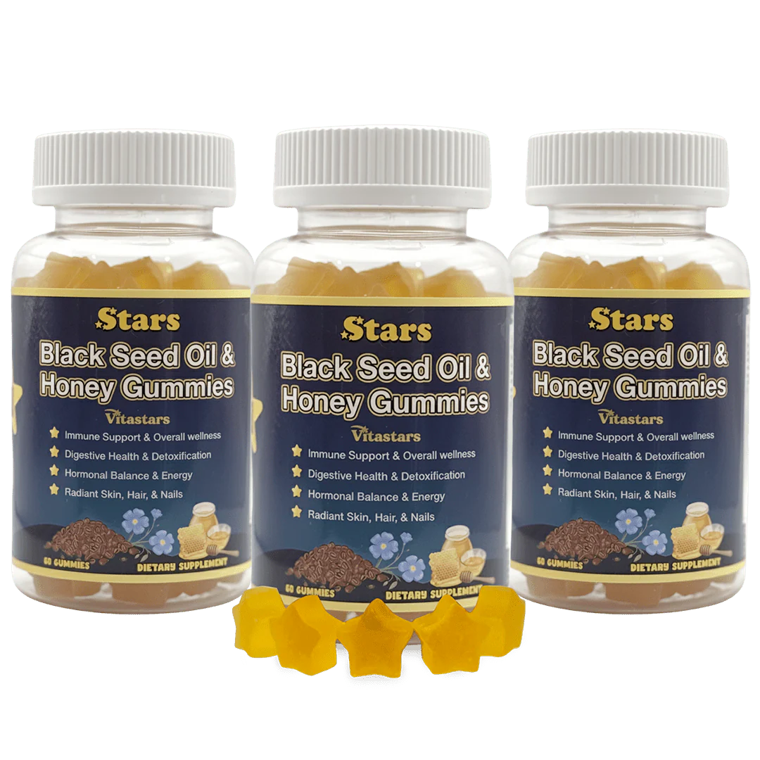 Stars Black Seed Oil & Honey Gummies + Vitamin C Biotin Apple Cider Vinegar Turmeric & BeetRoot - Image 8