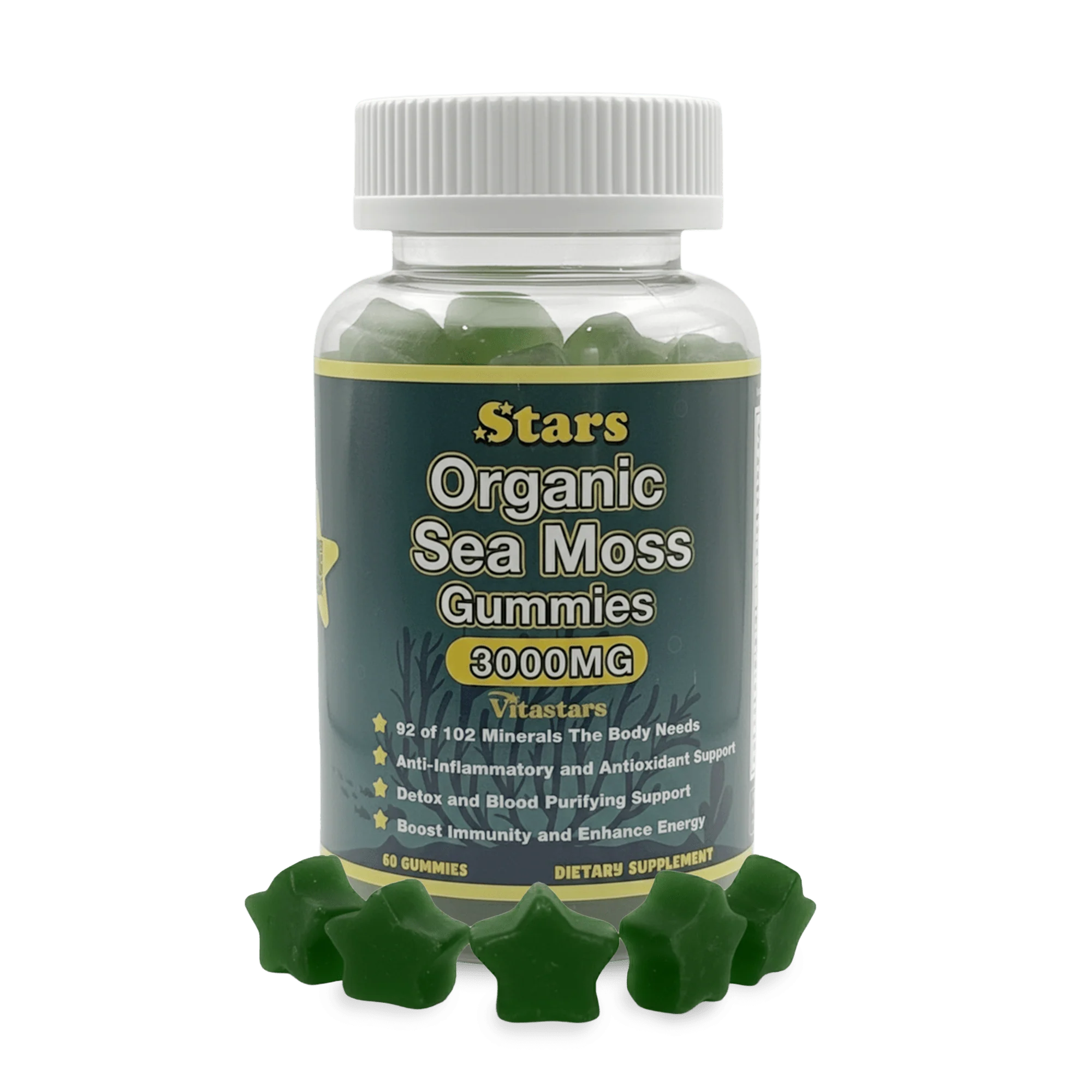 Stars Organic Sea Moss Gummies + Bladderwrack Burdock Root & Apple Cider Vinegar