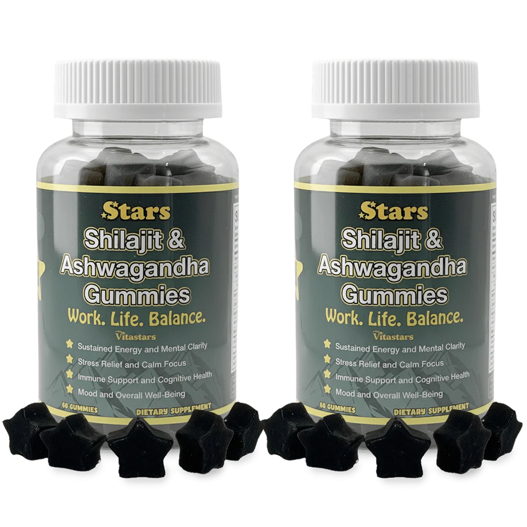 Stars Work. Life. Balance. Shilajit & Ashwagandha Gummies + Chaga Mushroom Vitamin D2 & B12 - Image 11
