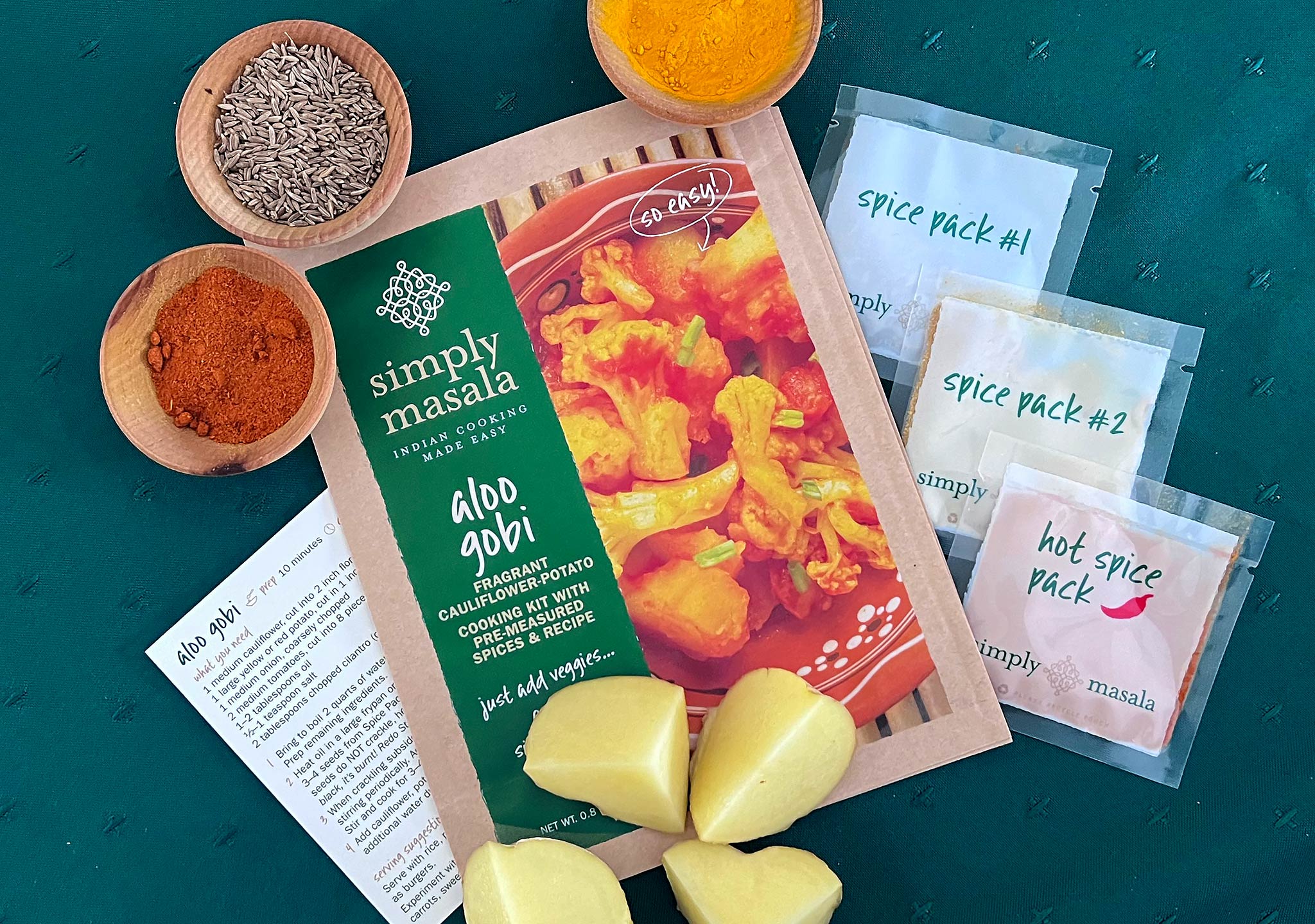 Starter Kit - Easy Indian Cooking for First timers, Indian Cooking Kit with Spices, Lentils and Recipes - Image 2