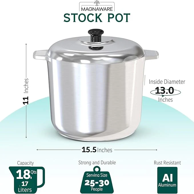 Stock Pot with Lid 18 Quarts - Image 9