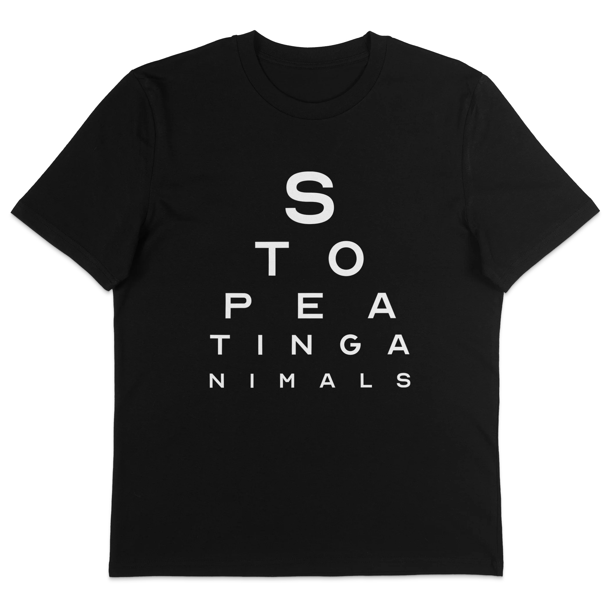 Stop Eating Animals Eye Exam T-Shirt - Image 2