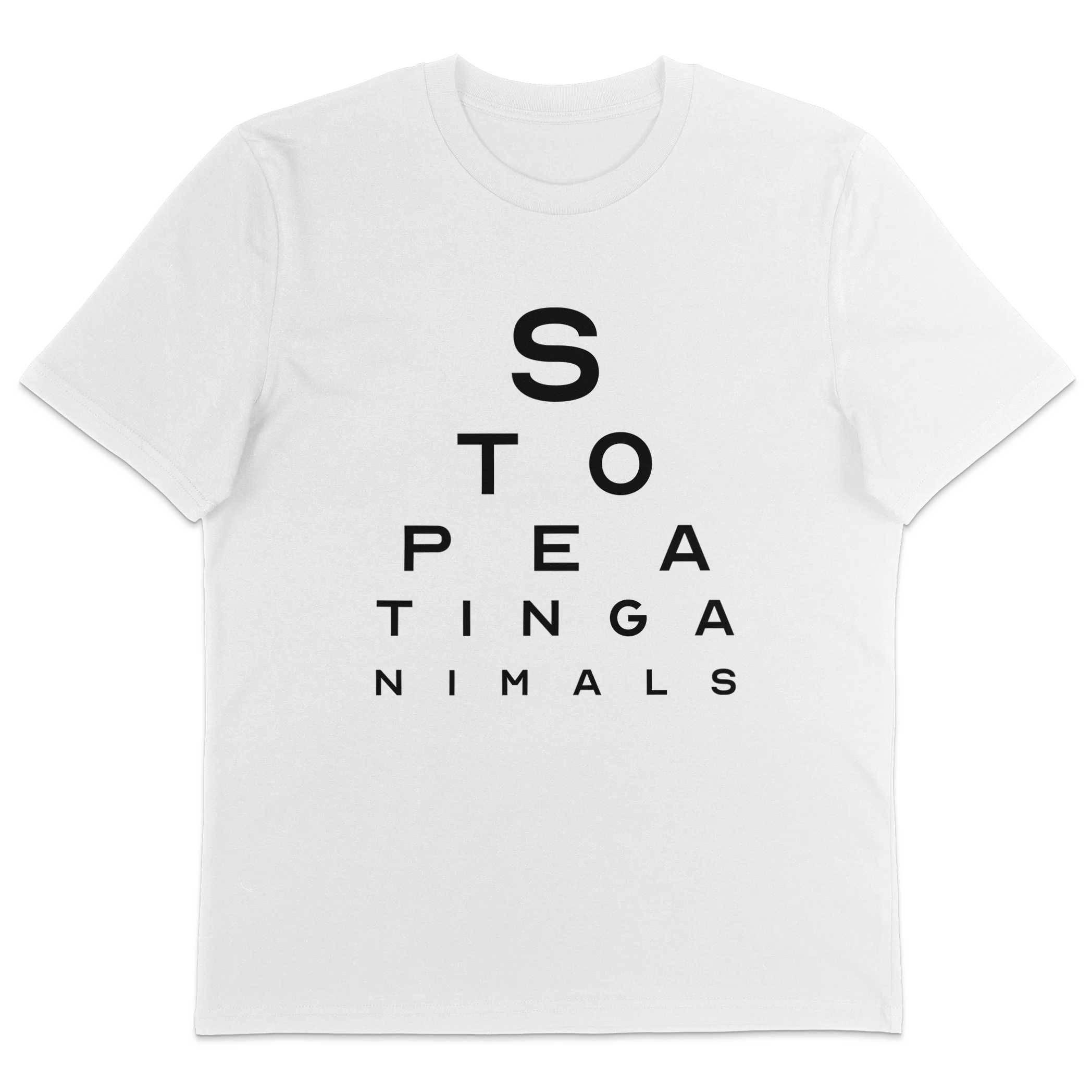 Stop Eating Animals Eye Exam T-Shirt - Image 3