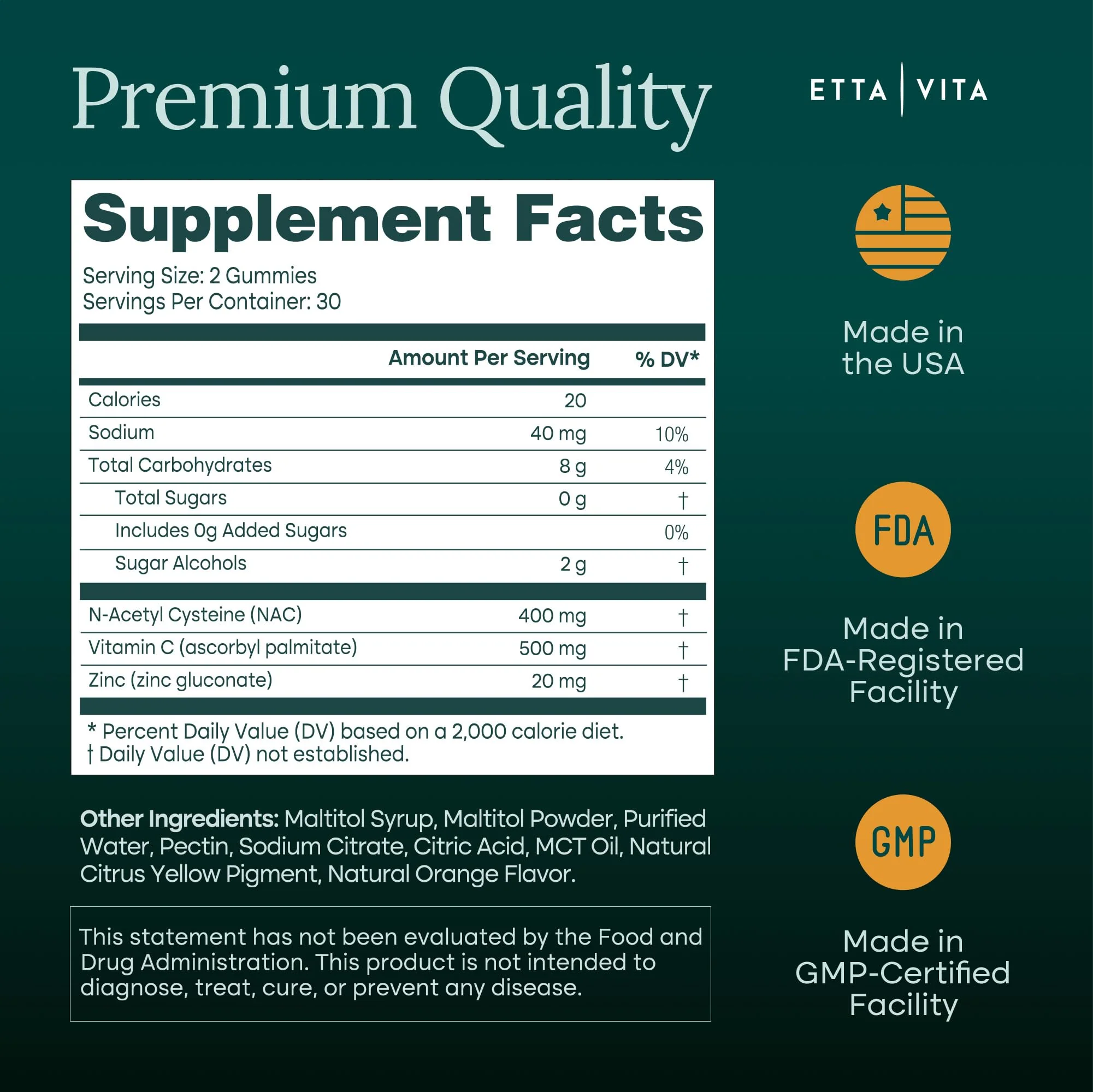 Sugar-Free Gummies - NAC Shield (Immune Support Complex) N-Acetyl Cysteine, Vitamin C & Zinc - Image 6