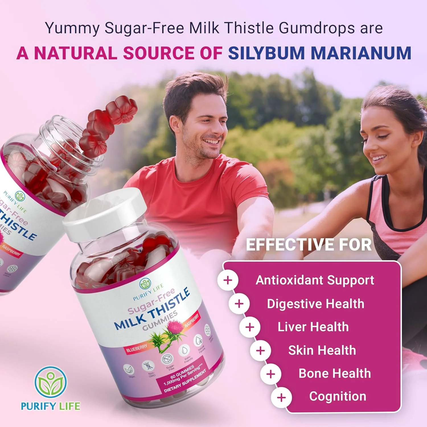 Sugar Free Milk Thistle Gummies for Liver Function, Detox & Cleanse, Hangover Relief - Image 5