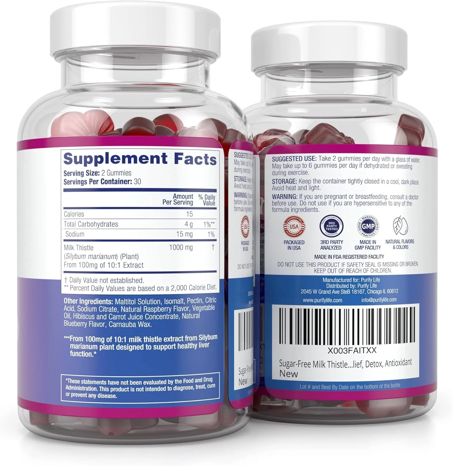 Sugar Free Milk Thistle Gummies for Liver Function, Detox & Cleanse, Hangover Relief - Image 7
