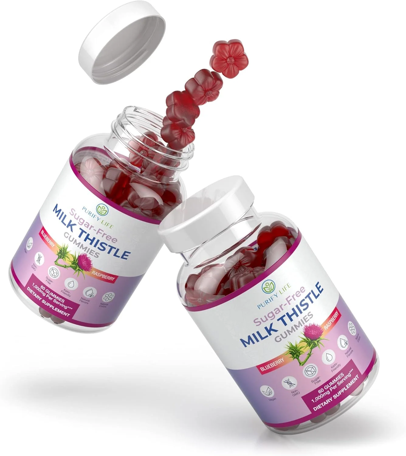Sugar Free Milk Thistle Gummies for Liver Function, Detox & Cleanse, Hangover Relief - Image 8