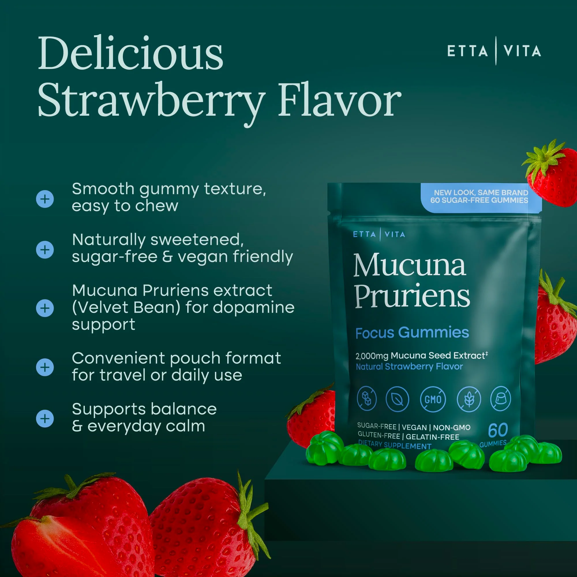 Dopamine Supplement - Sugar-Free Mucuna Pruriens Gummies - Image 3
