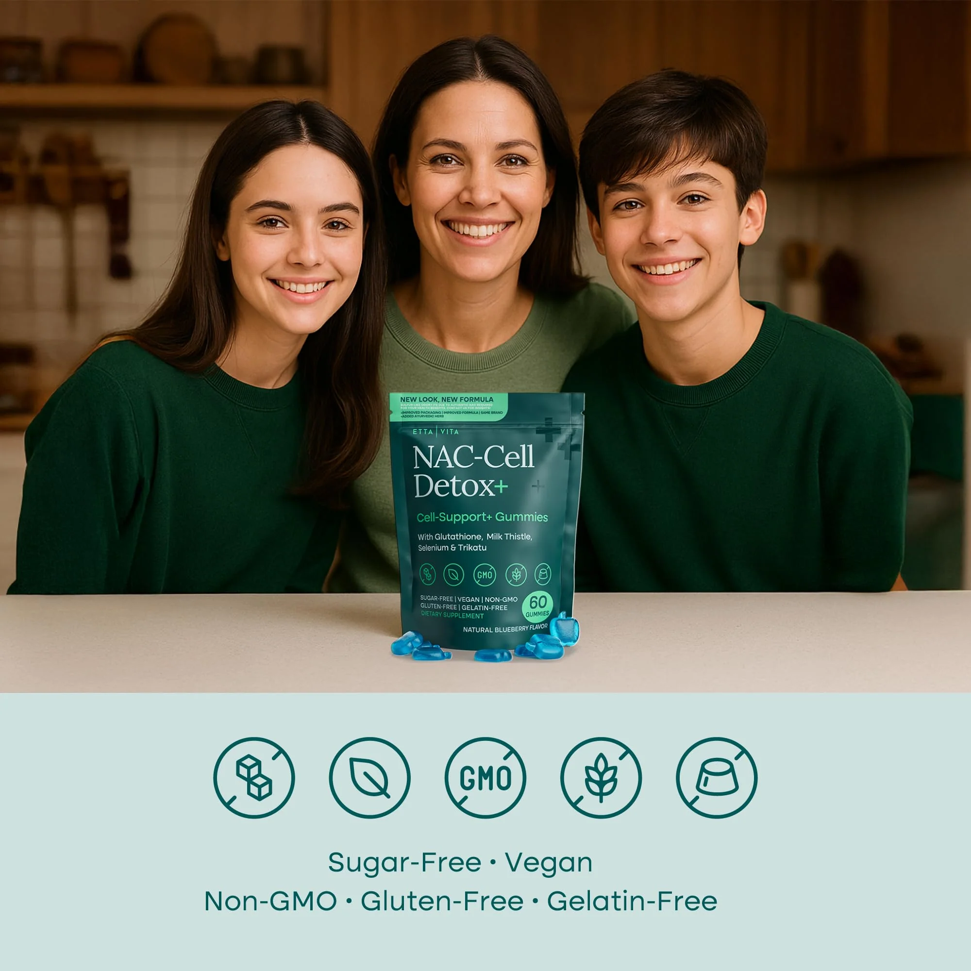 Sugar-Free NAC Gummies, N-Acetyl Cysteine Supplement with Milk Thistle, Glutathione, & Selenium - Image 2