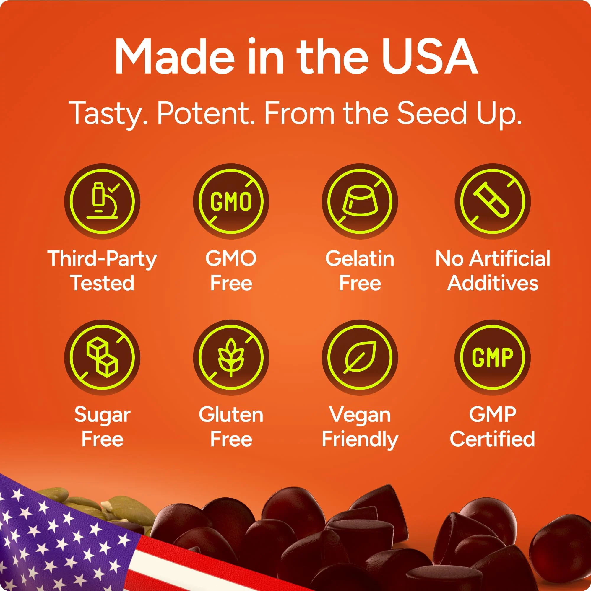 Sugar-Free Pumpkin Seed Oil Gummies Supplement - Hair Skin and Nails, Immune Support, Detox - Image 5