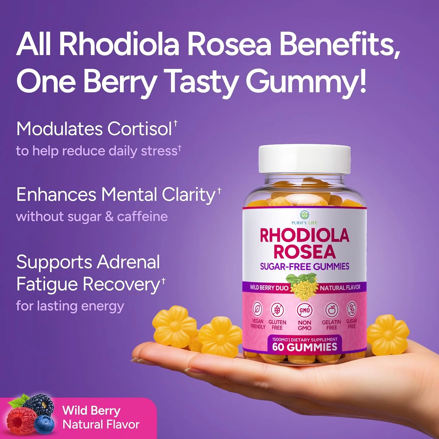 Sugar-Free Rhodiola Rosea Gummies - Image 2