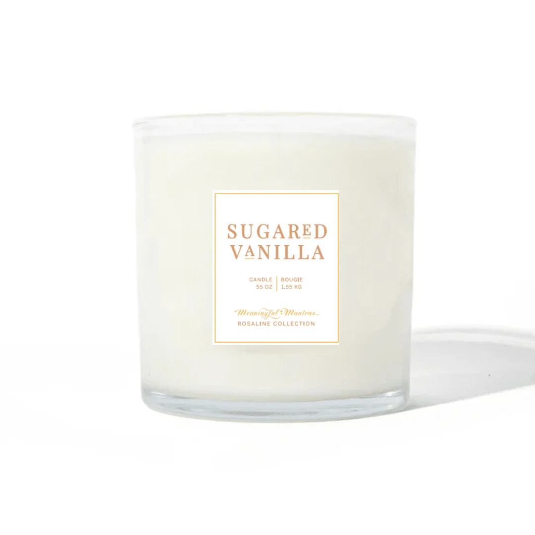 Sugared Vanilla Natural Candle 55oz Rosaline Collection - Image 2