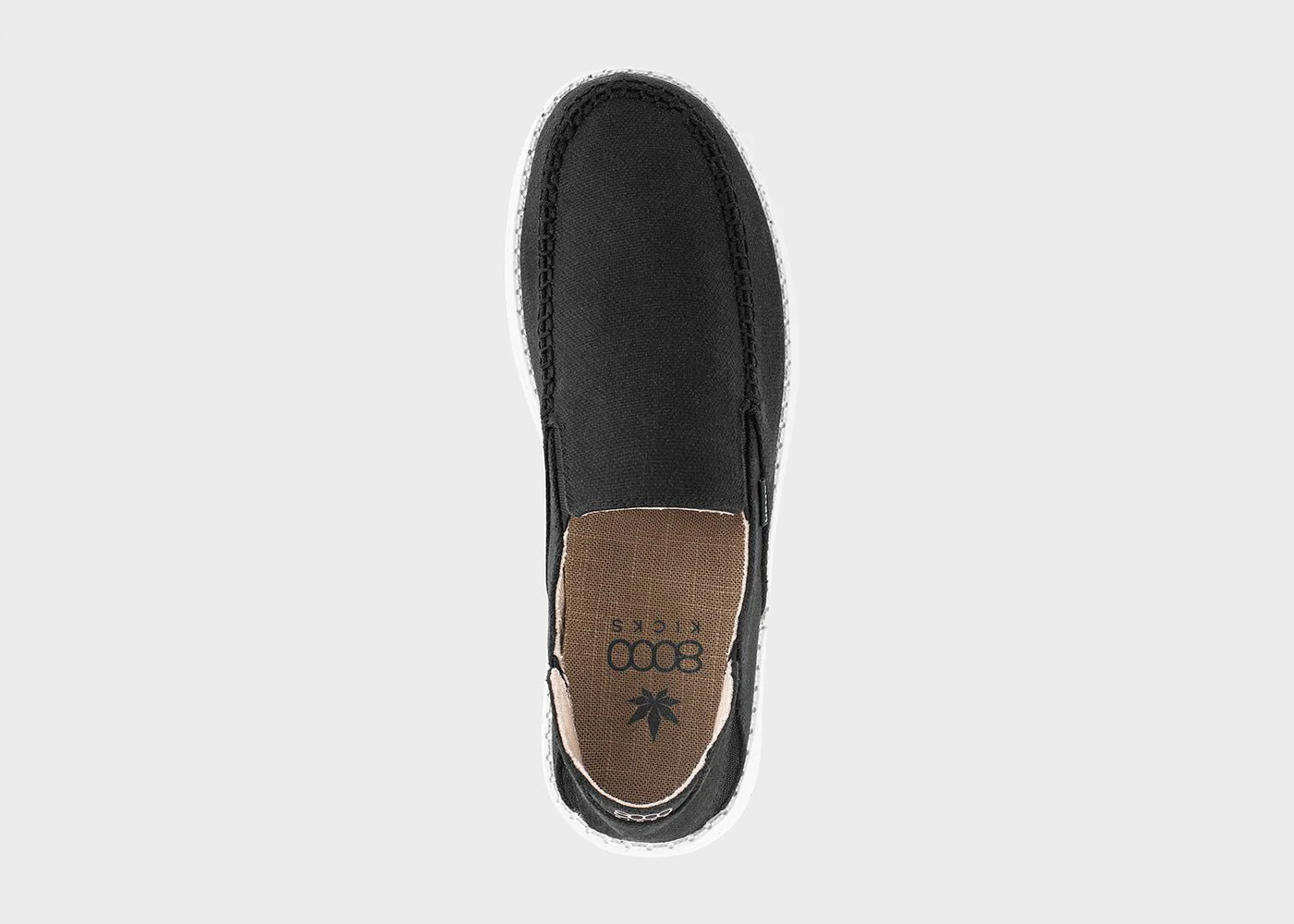 SunSlide Hemp Slip-on for Men in Black - Image 3