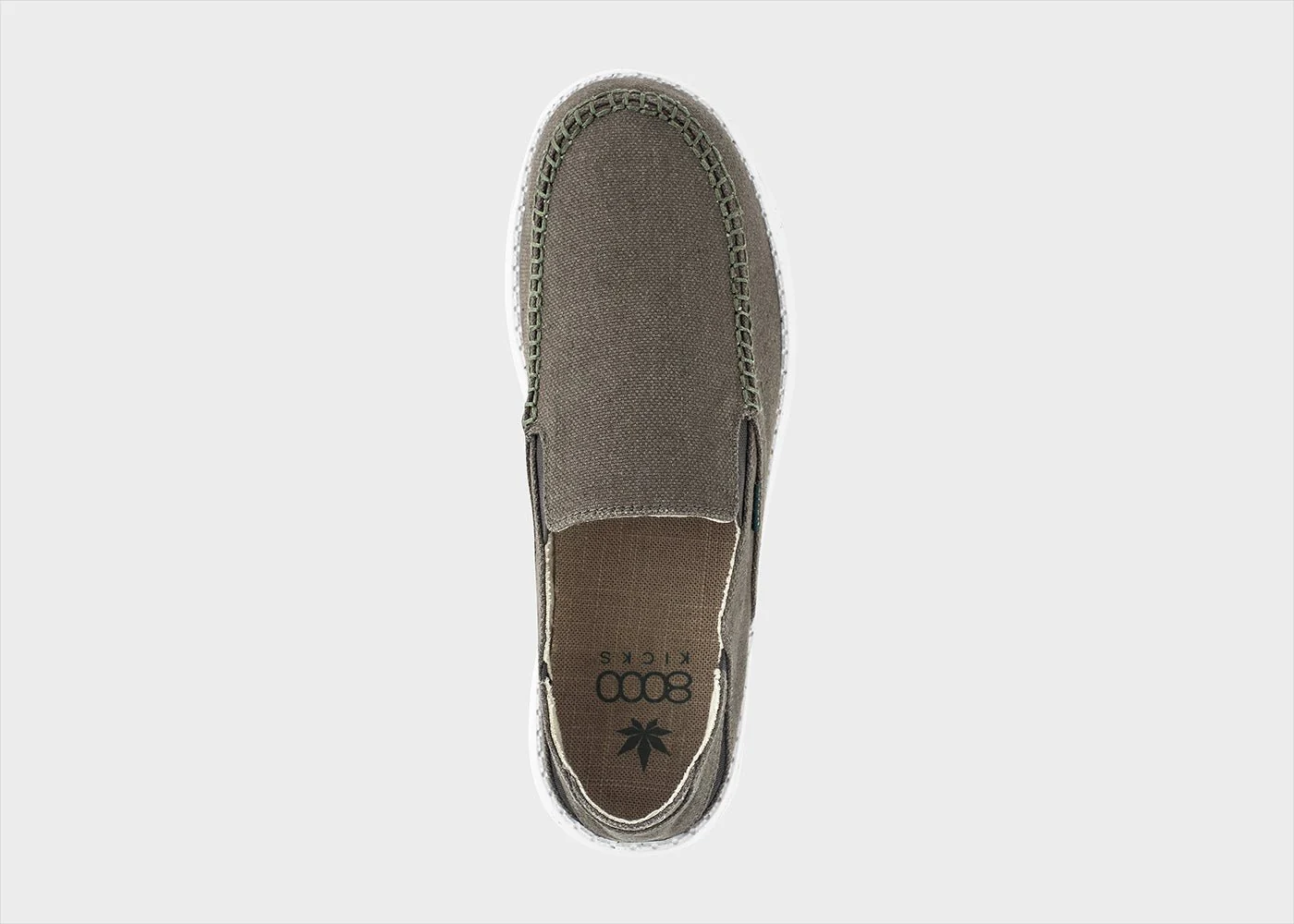 SunSlide Hemp Slip-on for Men in Dark Green - Image 3
