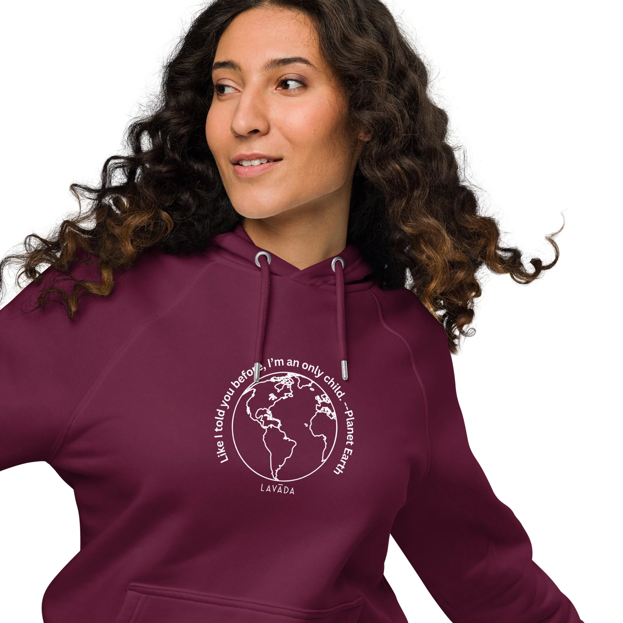 Sustainable "Planet Earth" Unisex Hoodie, Cotton and Recycled Polyester - Image 5