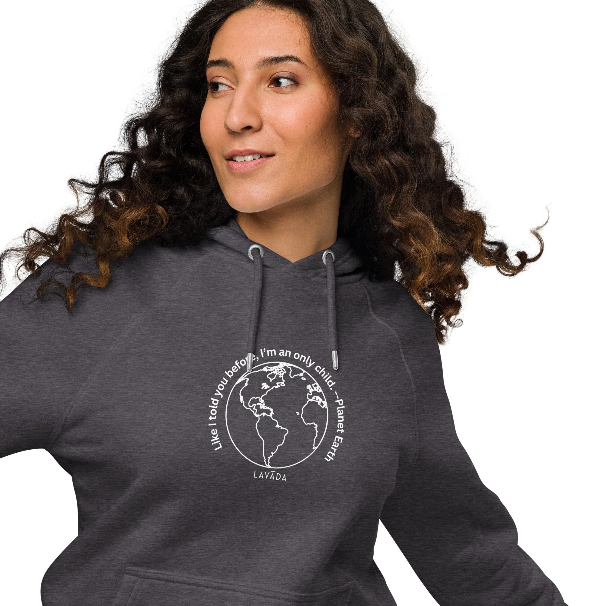 Sustainable "Planet Earth" Unisex Hoodie, Cotton and Recycled Polyester - Image 7