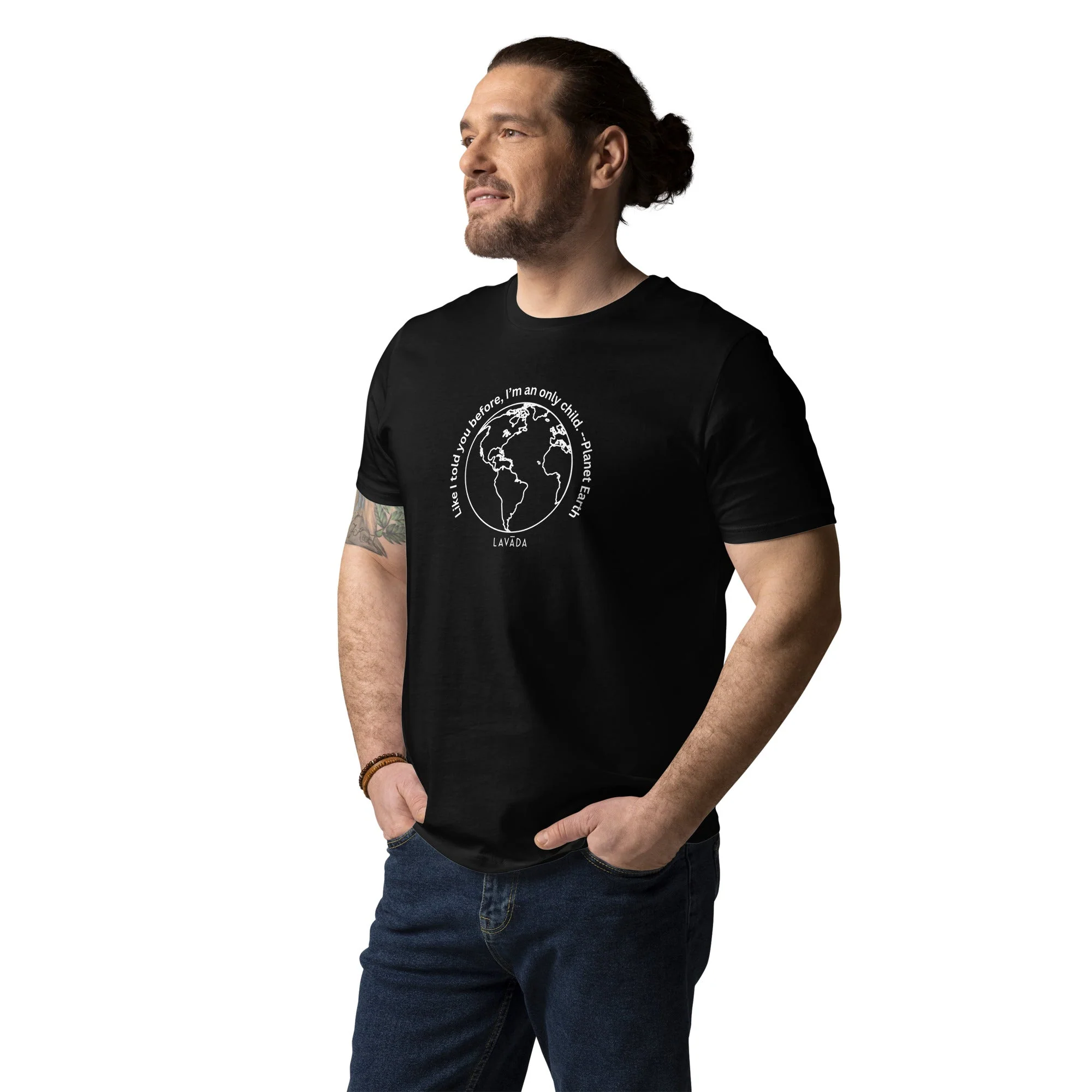 Sustainable T shirt, 100% Organic cotton, 'Planet Earth' Unisex - Image 2