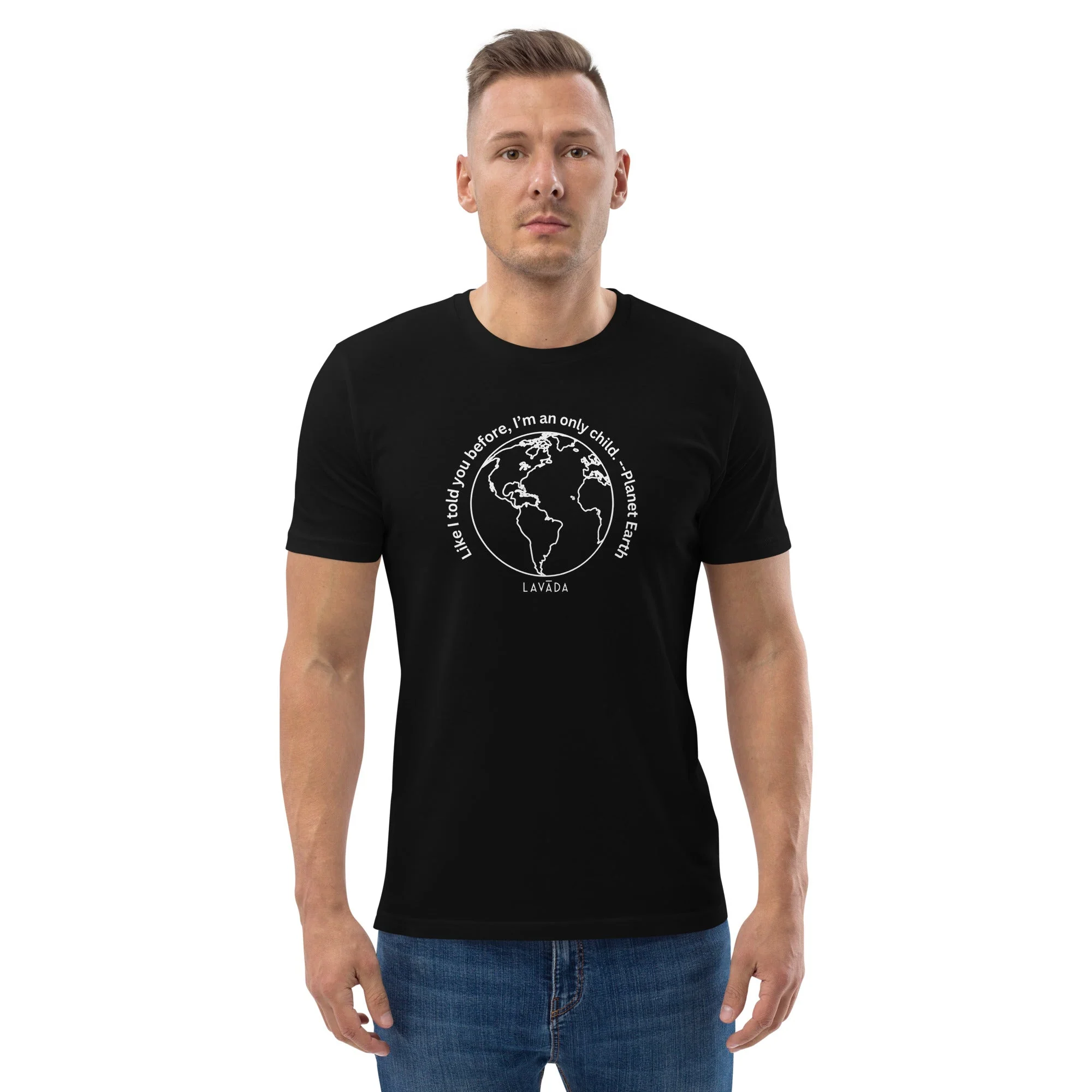 Sustainable T shirt, 100% Organic cotton, 'Planet Earth' Unisex - Image 4