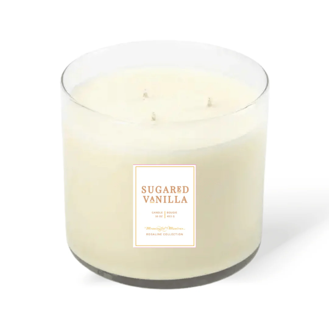 Sweet Sugared Vanilla Natural Candle 16oz 3-Wick - Image 2