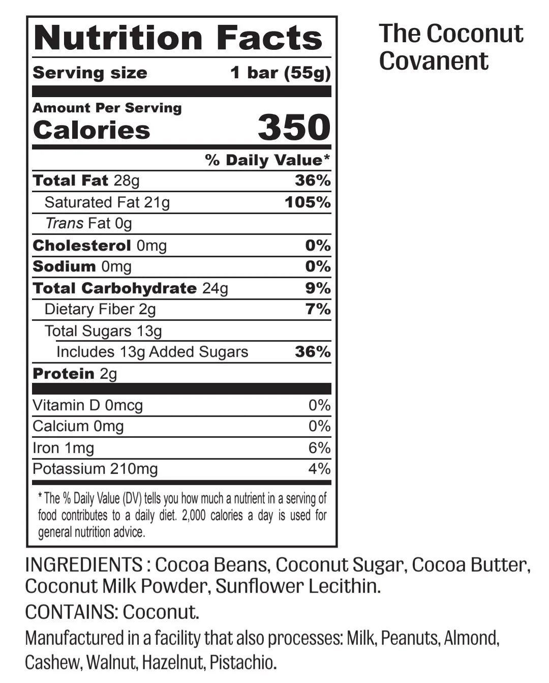 The Coconut Covenant- 55% Coconut Mylk and Coconut Sugar - Image 4