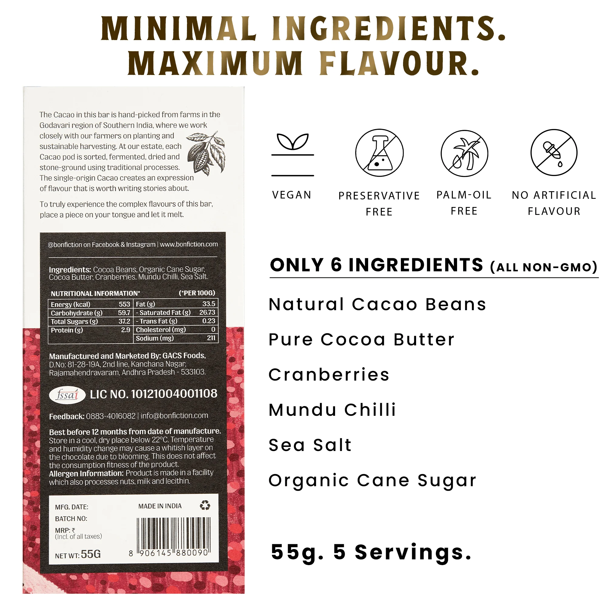 The Cranberry Chilli Chase - 64% Dark Cranberry Chilli Chocolate - Image 4