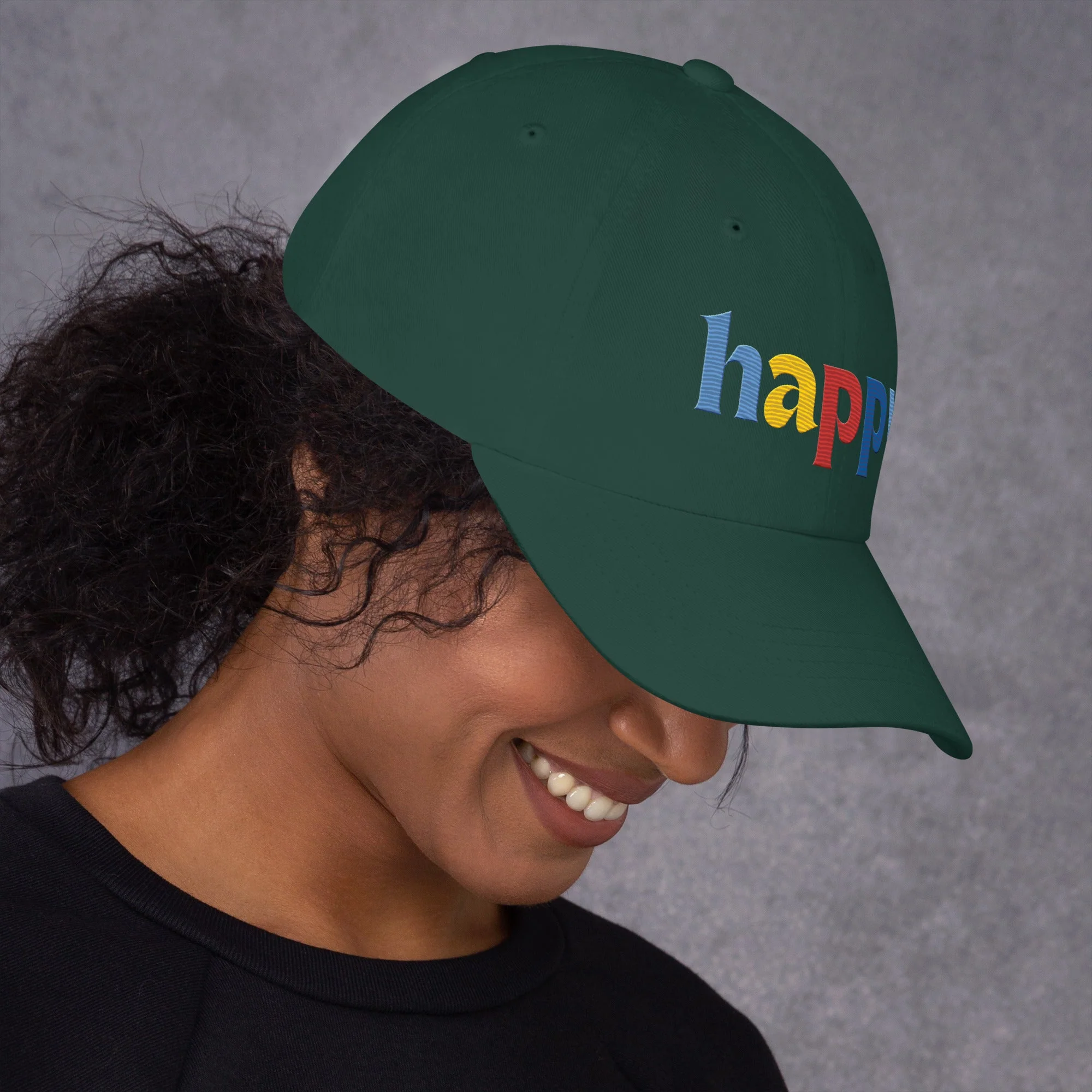 The Happy Hat - Colored Embroidery, 100% Chino Cotton Twill - Image 12