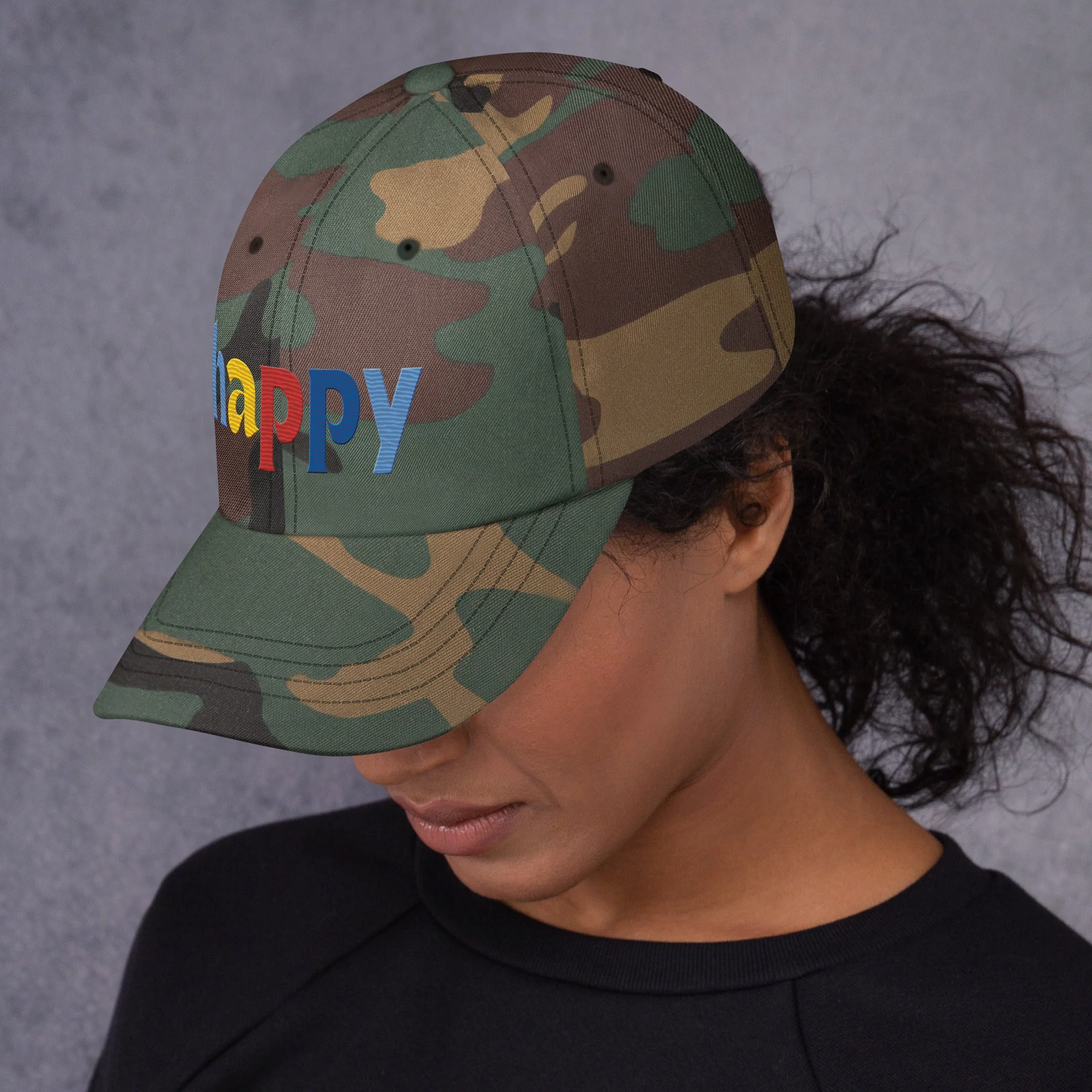 The Happy Hat - Colored Embroidery, 100% Chino Cotton Twill - Image 16
