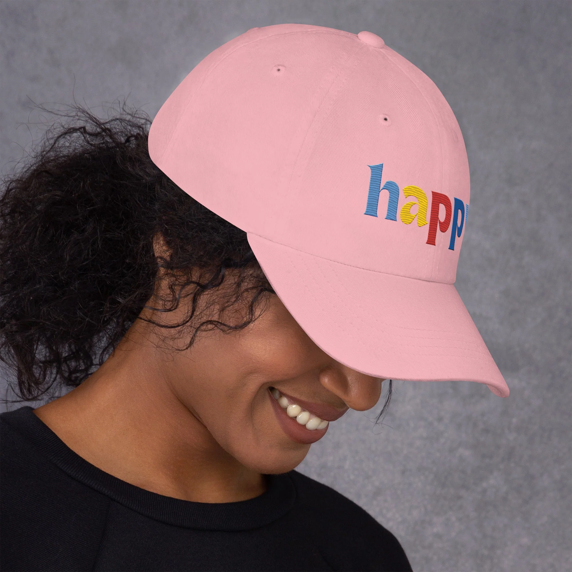 The Happy Hat - Colored Embroidery, 100% Chino Cotton Twill - Image 26